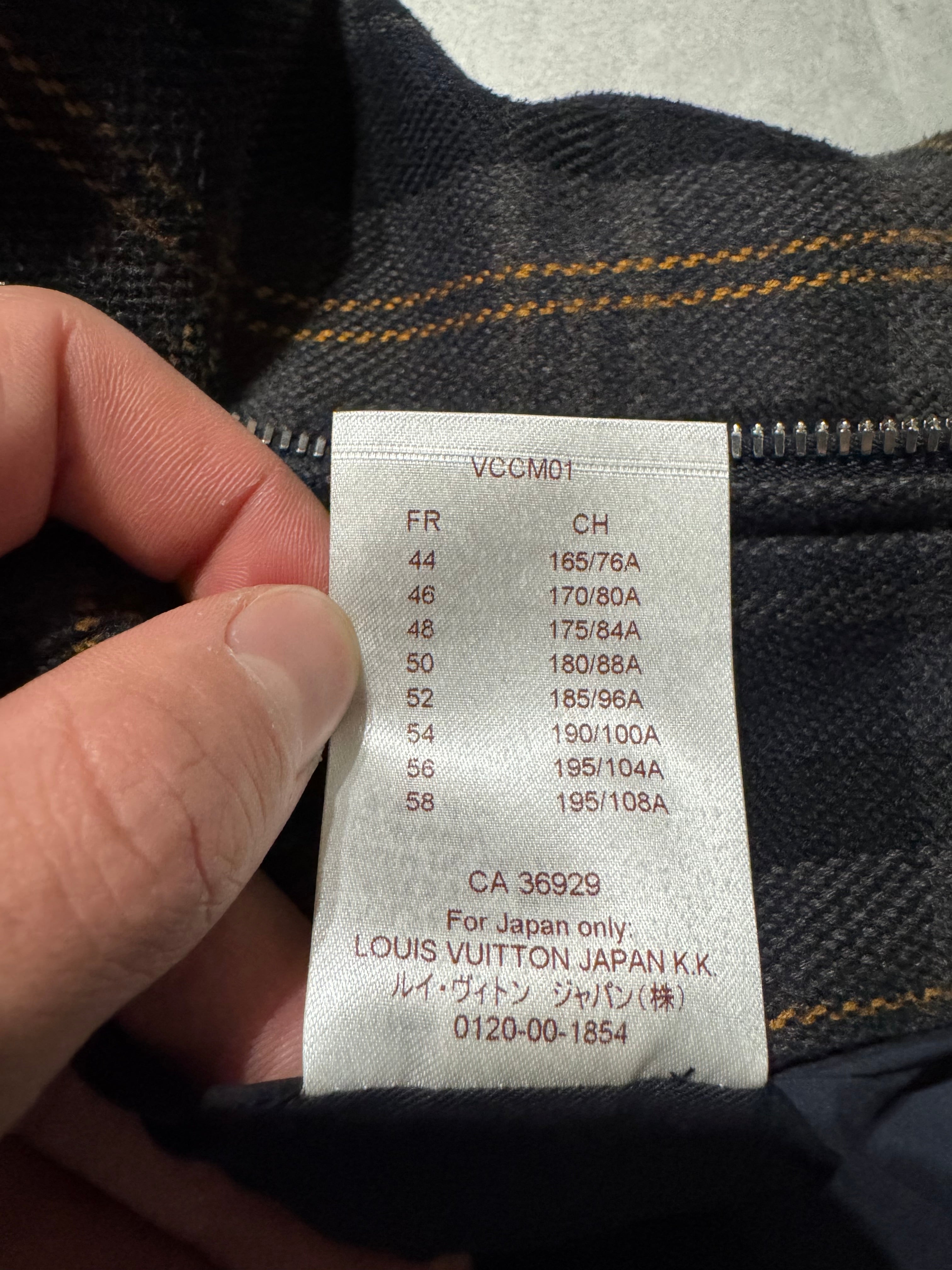 Louis Vuitton Tartan Hooded Blue Bomber Jacket