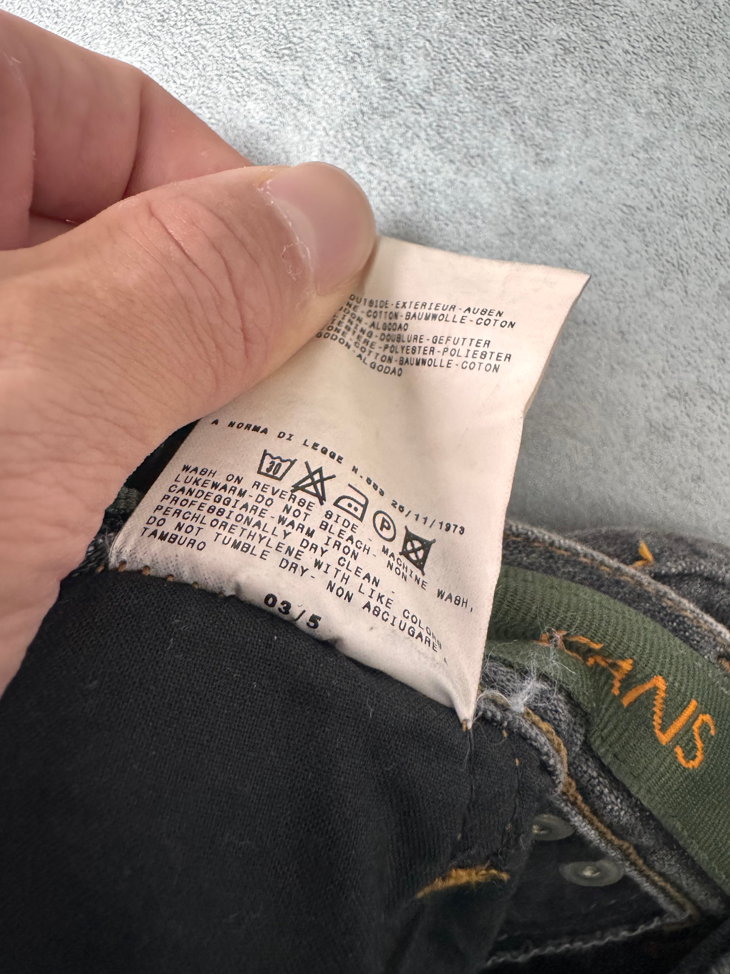 AW2003 Dolce & Gabbana Grey Raw Denim Jeans