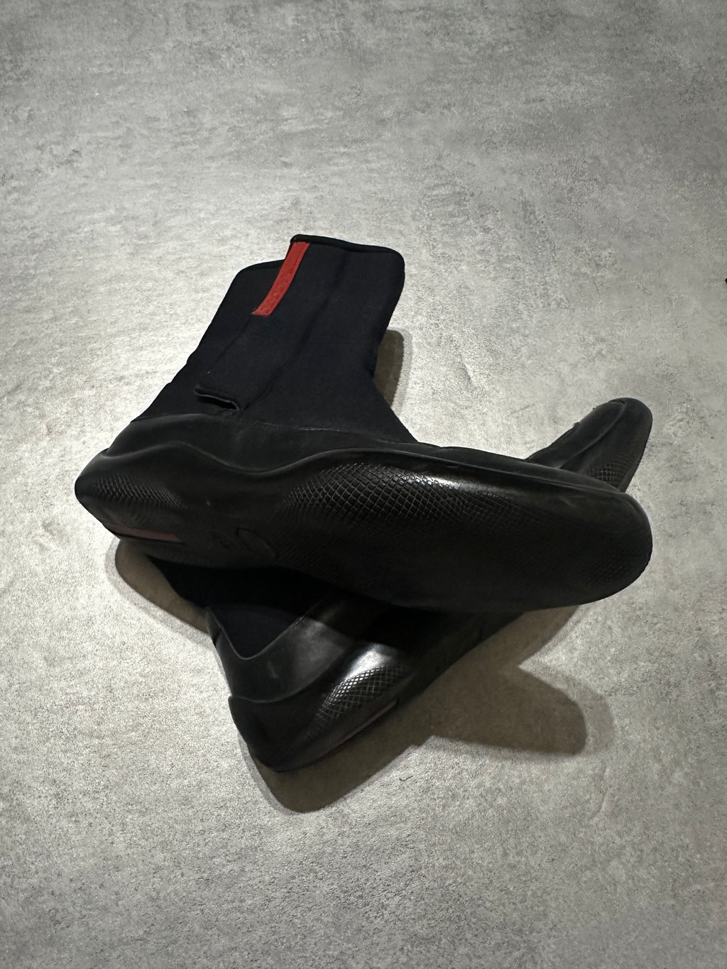 2000s Prada Luna Rossa Sport Black Boots