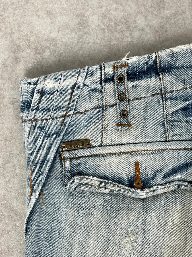 AW2006 Cavalli Cargo Blue Denim Jeans yOwcbAF 11