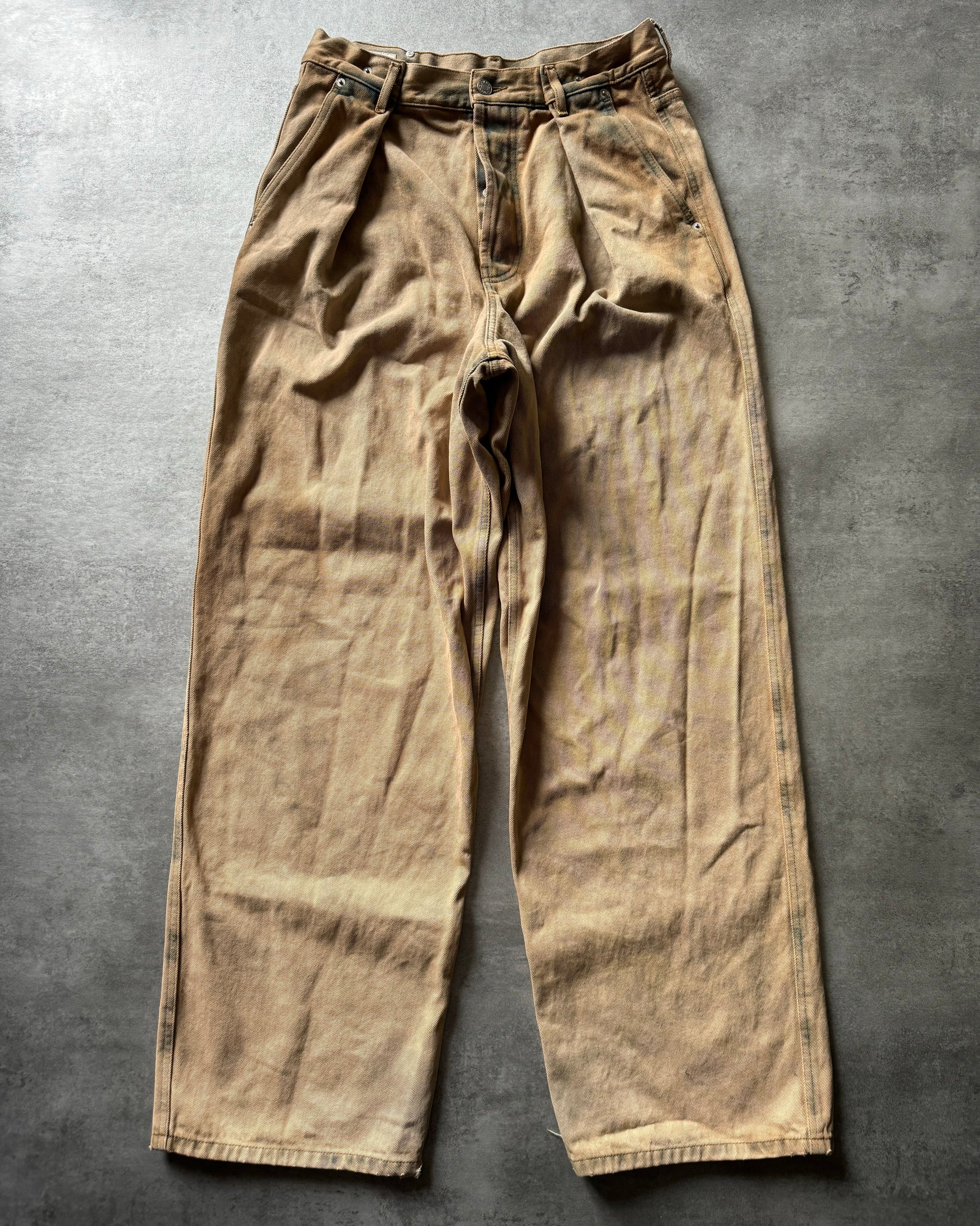 FW2021 Dries Van Noten Dyed Cozy Faded Pants  (M) - 7