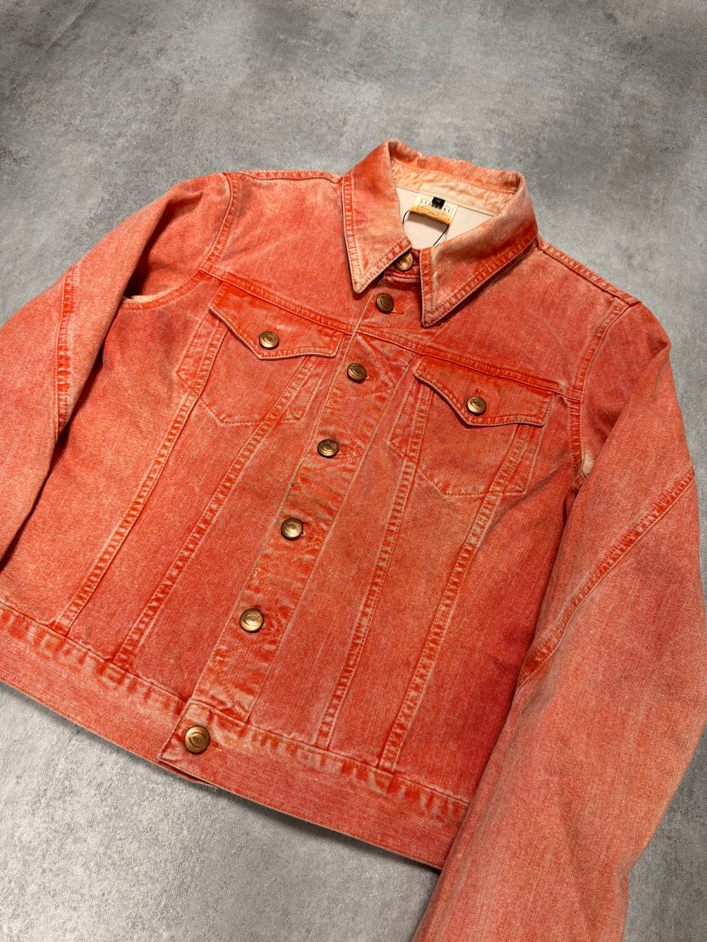 2000s Cavalli Pink Print Denim Jacket