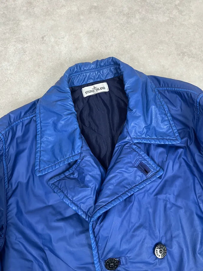 AW2012 Stone Island Blue Caban Mussola Gommata Jacket eBktHCE 3