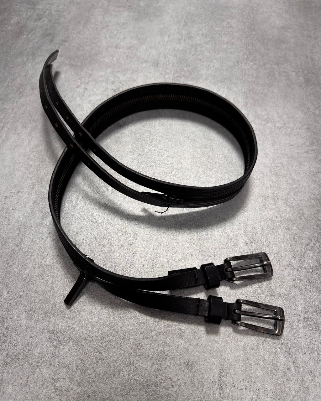 2000s Versace Full Zip Detachable Leather Belt