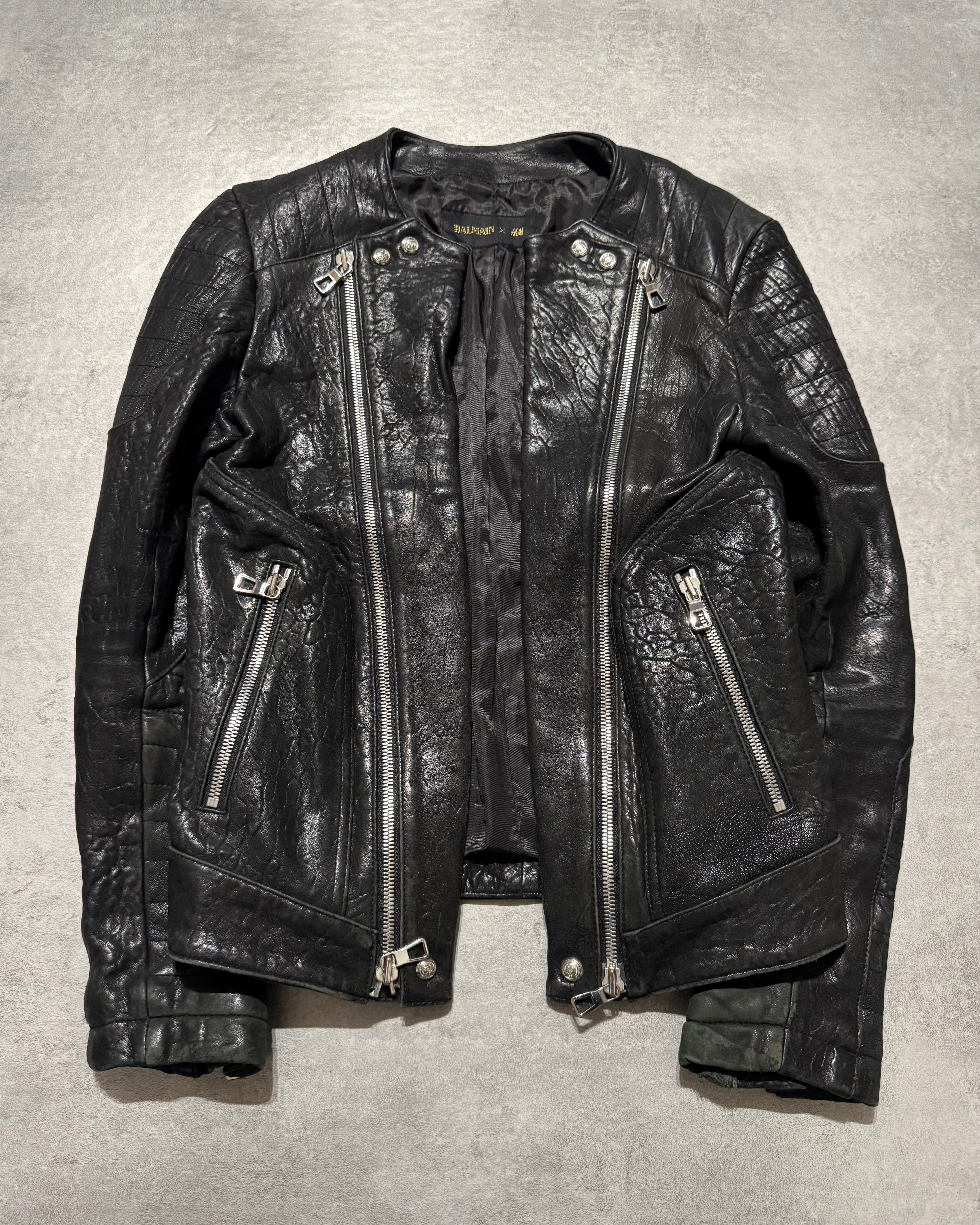 BALMAIN x  コラボ レザー バイカージャケット size44 AW2015 Balmain x H&M Pure Biker Leather Jacket – Dolce Vita Hub
