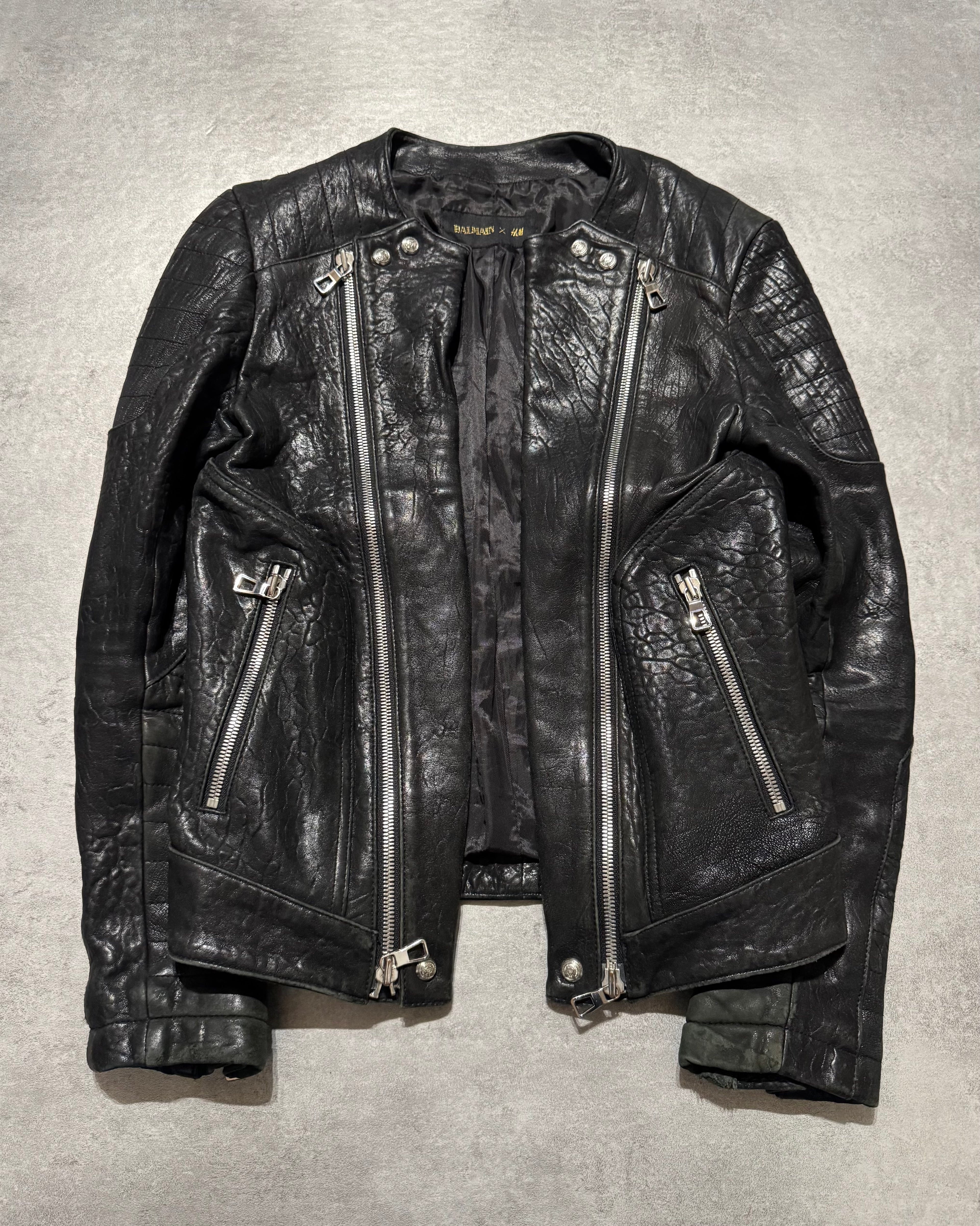AW2015 Balmain x H&M Pure Biker Leather Jacket – Dolce Vita Hub