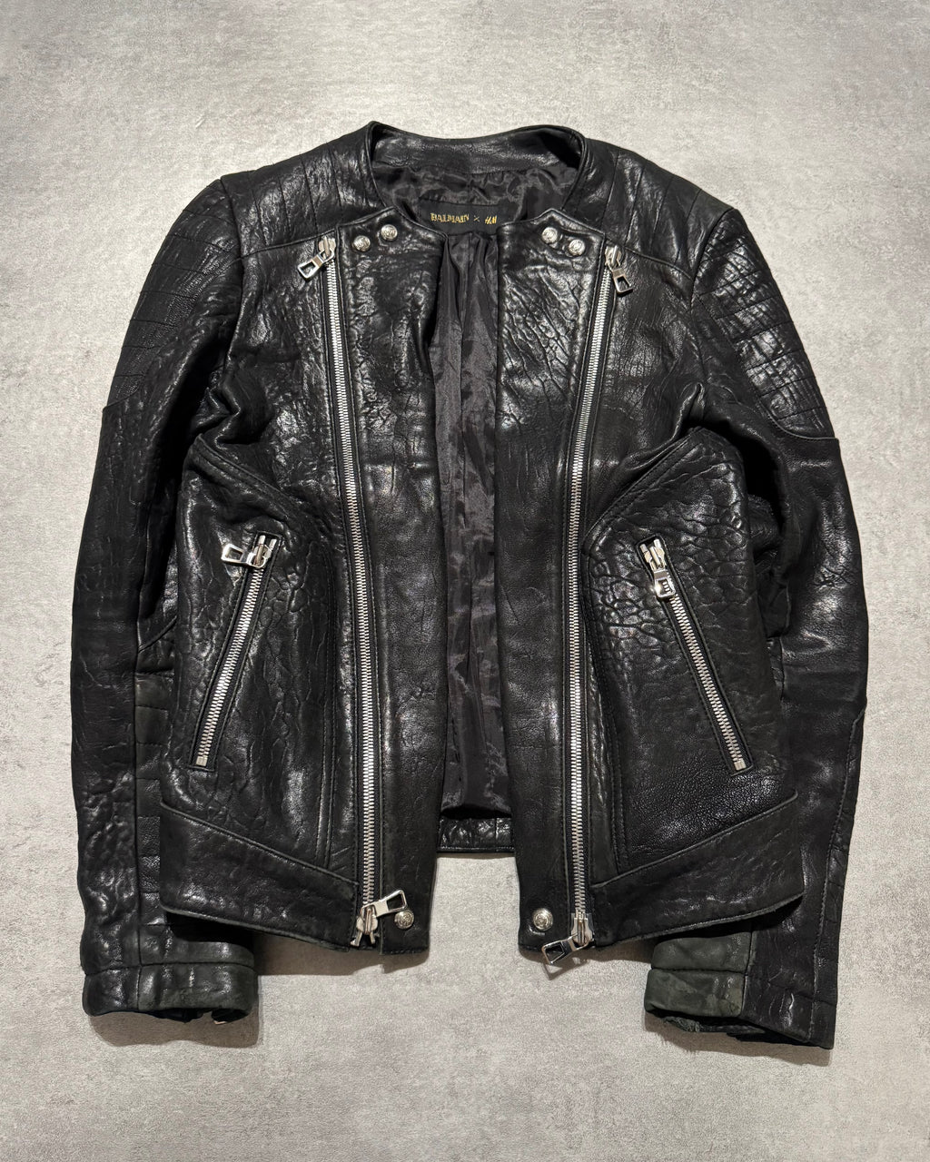AW2015 Balmain x H&M Pure Biker Leather Jacket