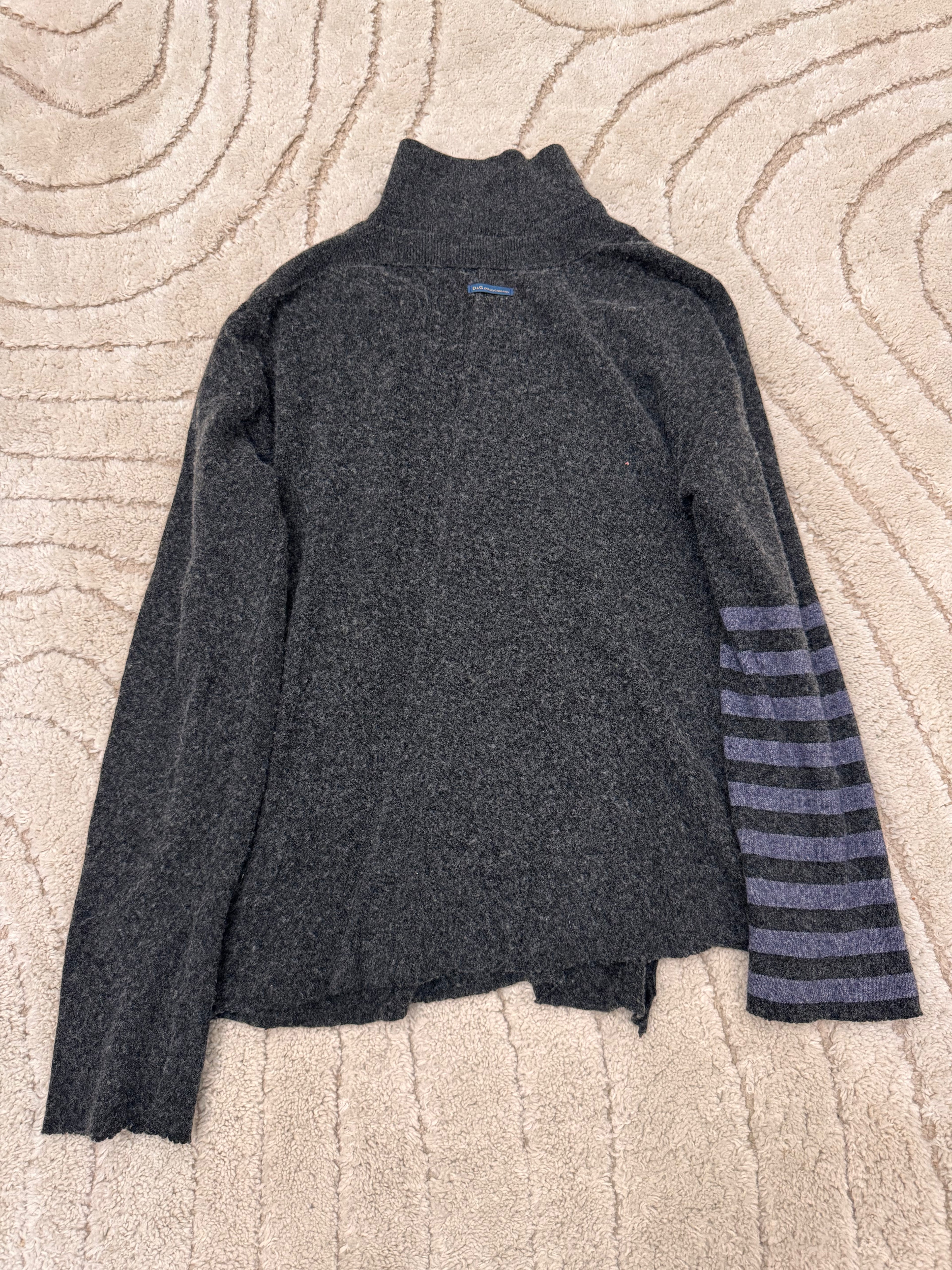 2000年代 ドルチェ&amp;ガッバーナ 非対称ストライプ ジップアップ (M)