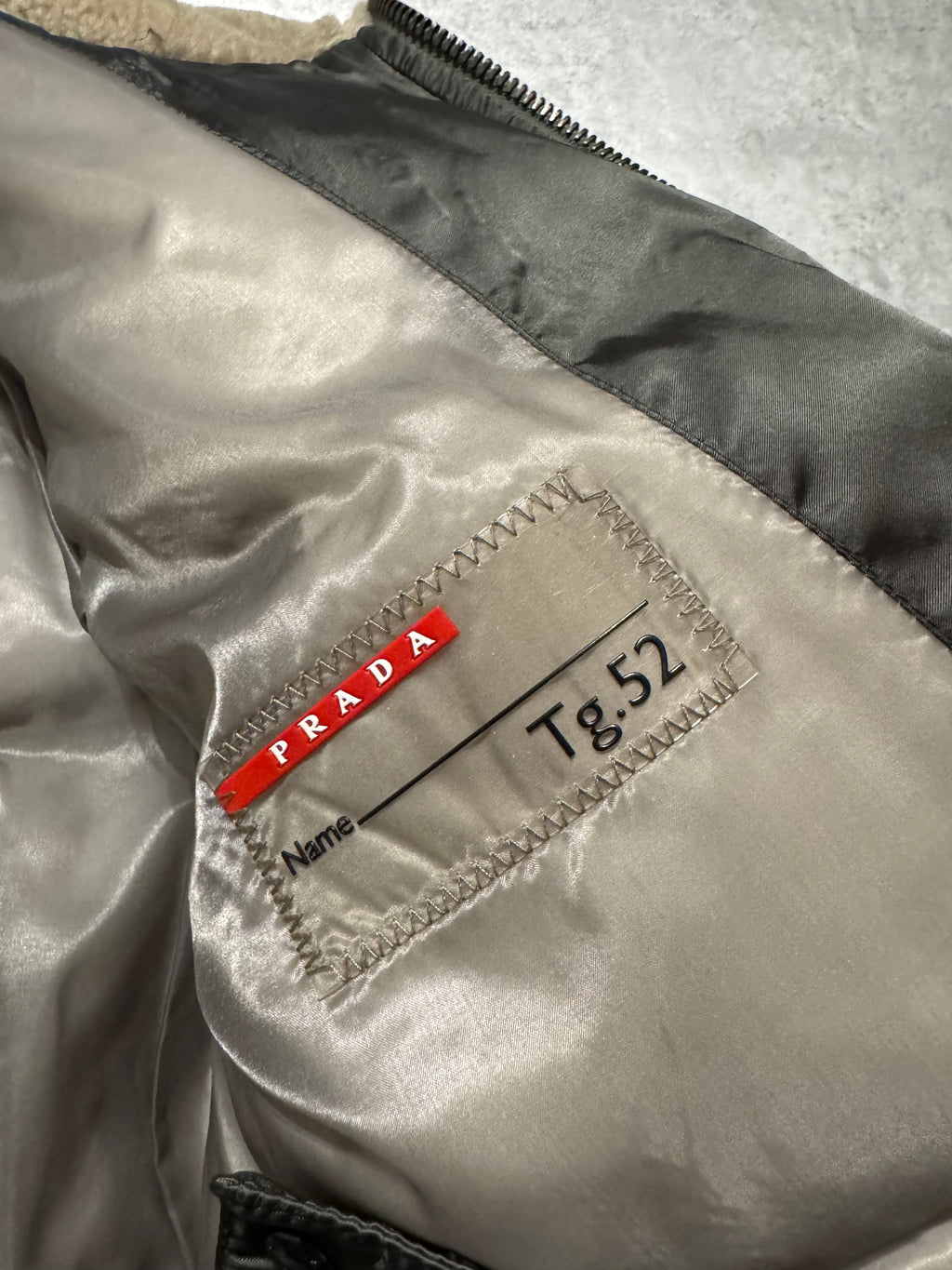 2000s Prada Warm Khaki Puffer Jacket