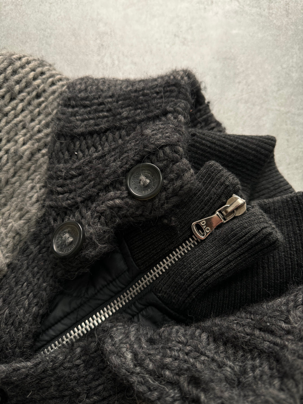 FW2008 Dolce & Gabbana Patched Wool Cardigan Jacket