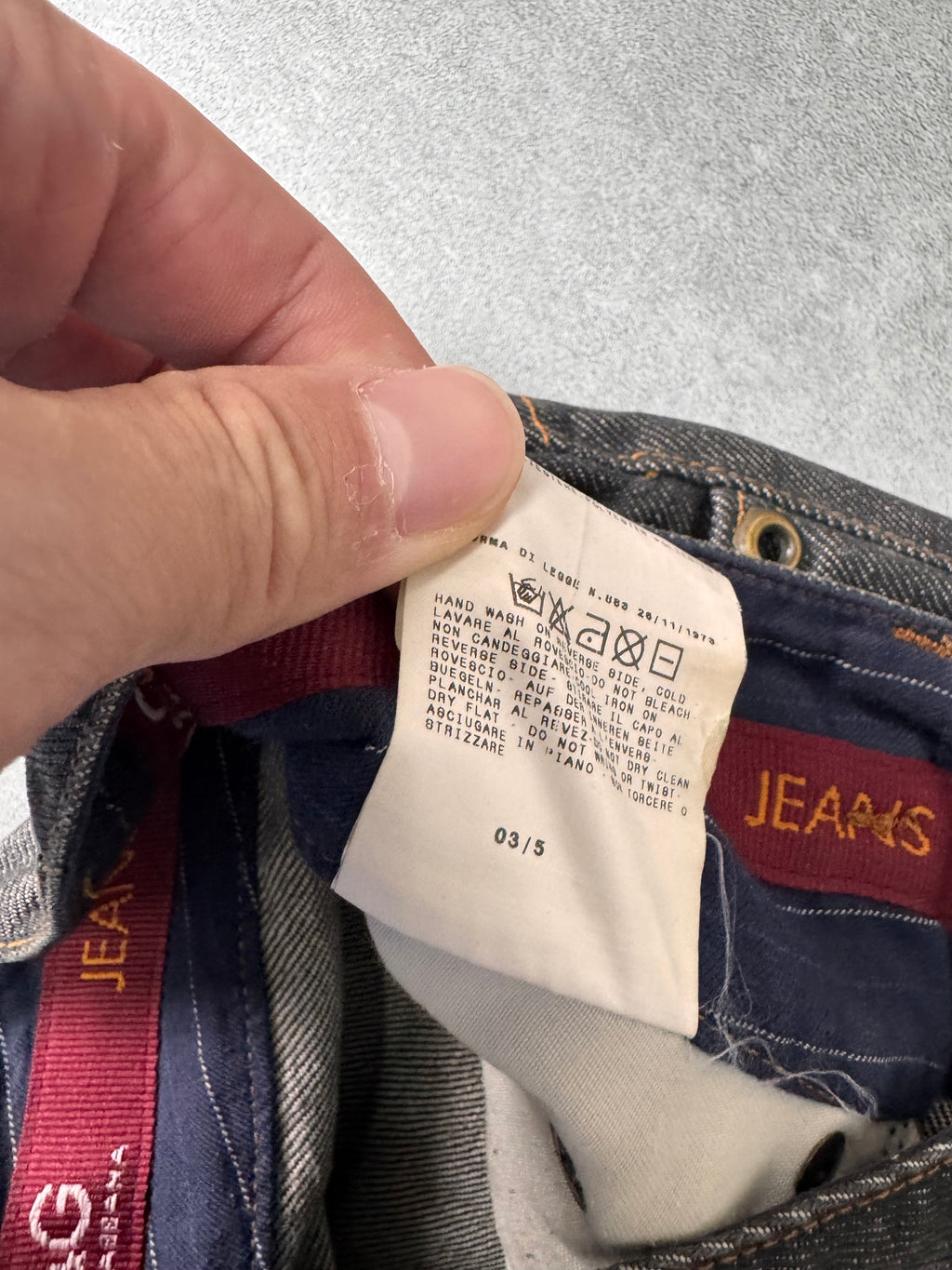 AW2003 Dolce & Gabbana Raw Grey Denim Jeans