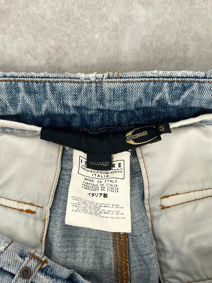 AW2006 Cavalli Cargo Blue Denim Jeans yOwcbAF 8