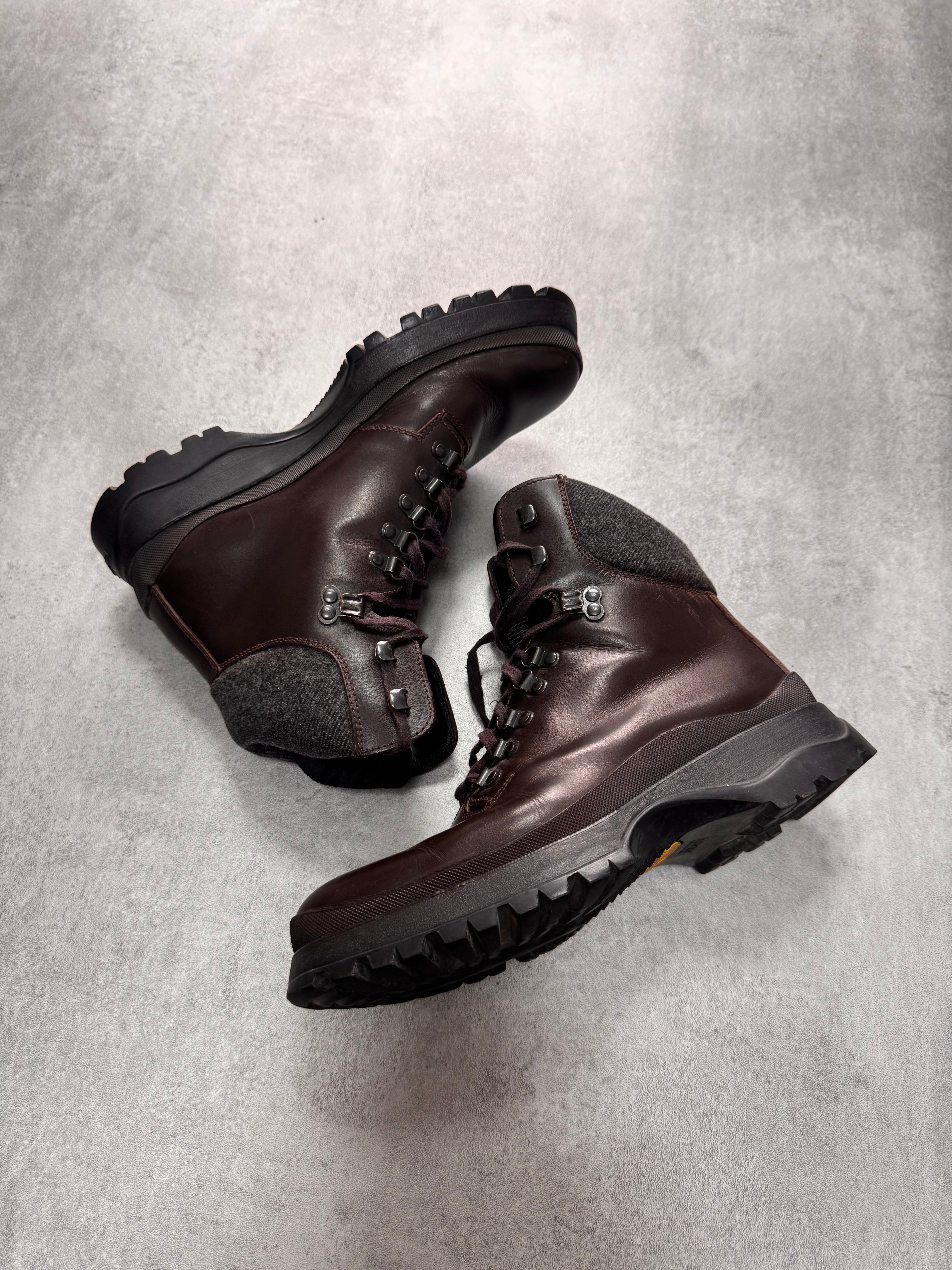FW1999 Prada Brown Leather Hiking Boots – Dolce Vita Hub