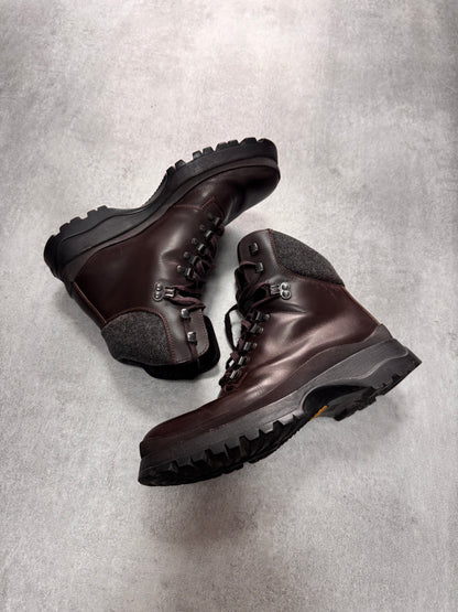 FW1999 Prada Brown Leather Hiking Boots (40eu/us7)