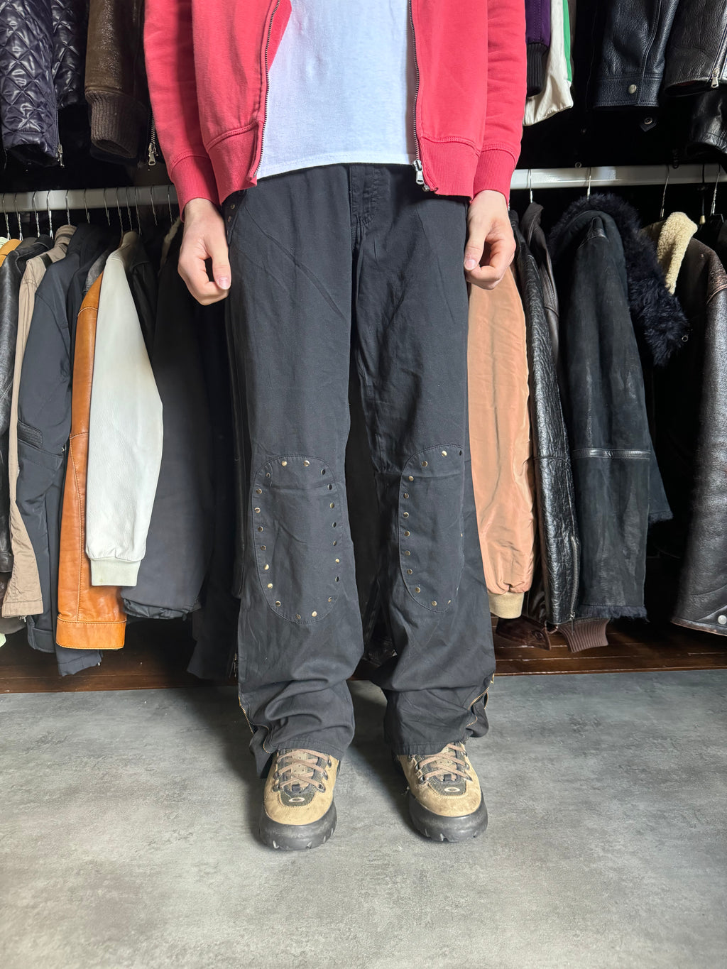 SS2010 Dolce & Gabbana Black Double Knee Cozy Straight Pants (M) - 2