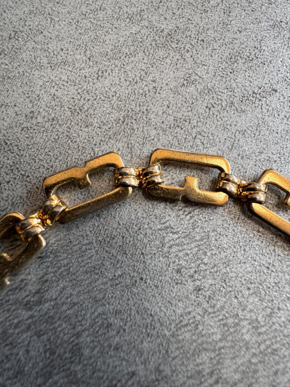 1980s Givenchy Monogram Golden Chain Link Bracelet (OS)