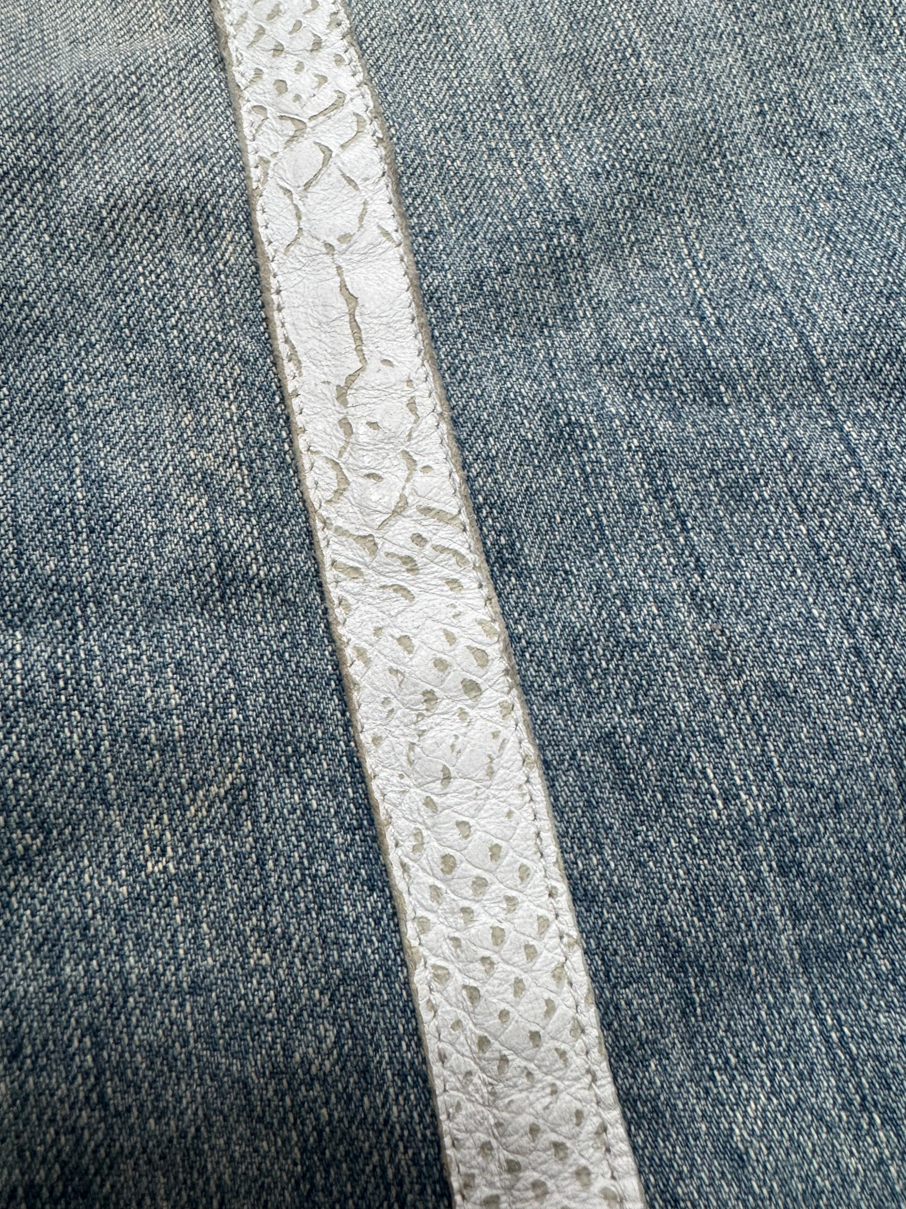 SS2005 Dolce & Gabbana Apocalyptic Biker Denim Jacket