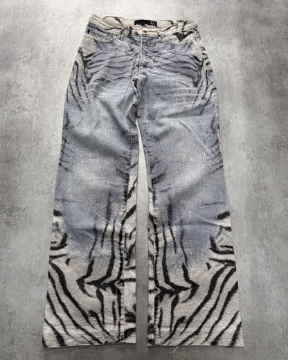 SS2002 Cavalli Safari Zebra Jeans (XS)