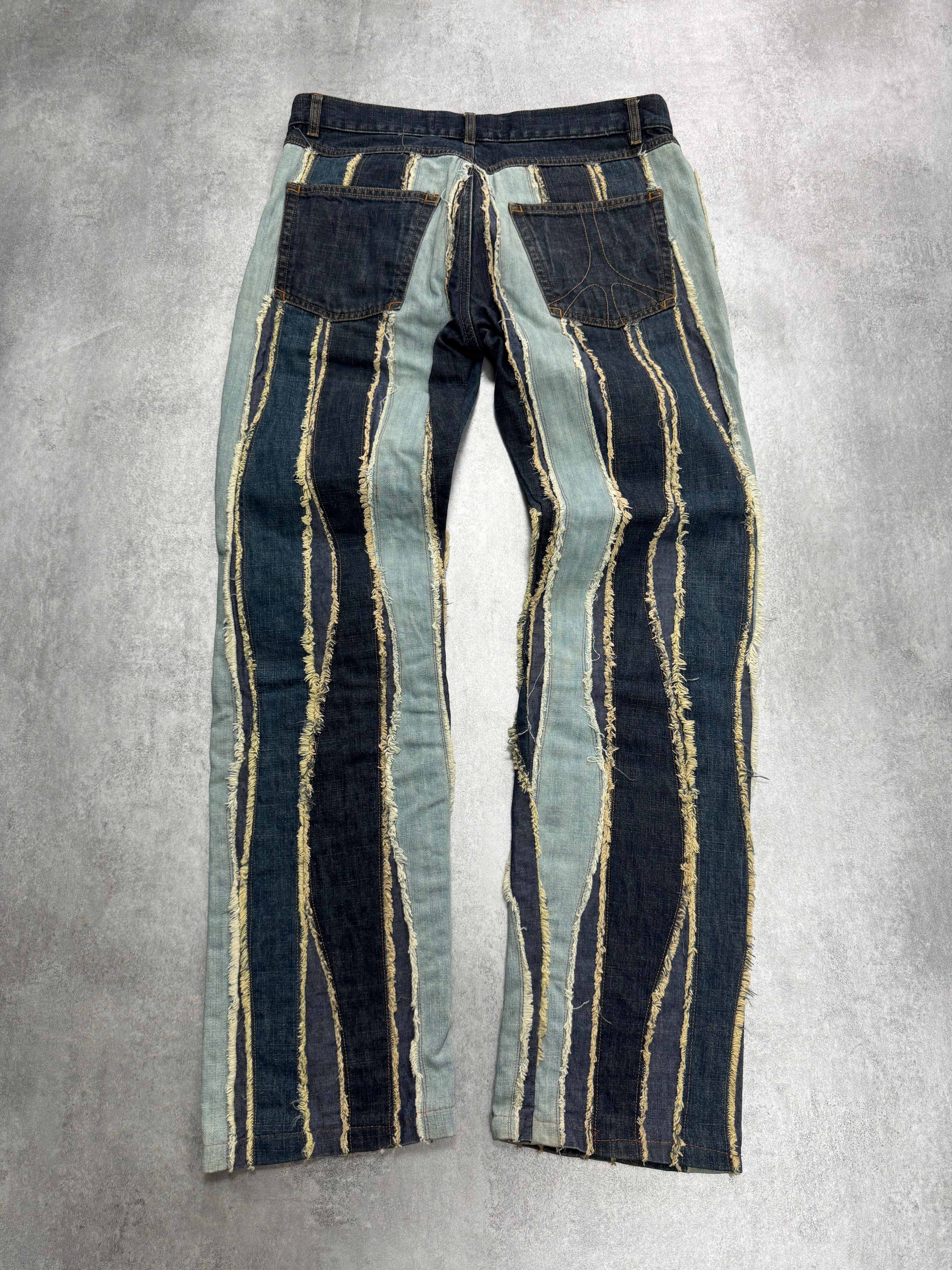 2000s Moschino Layered Faded Denim Jacket & Jeans Set