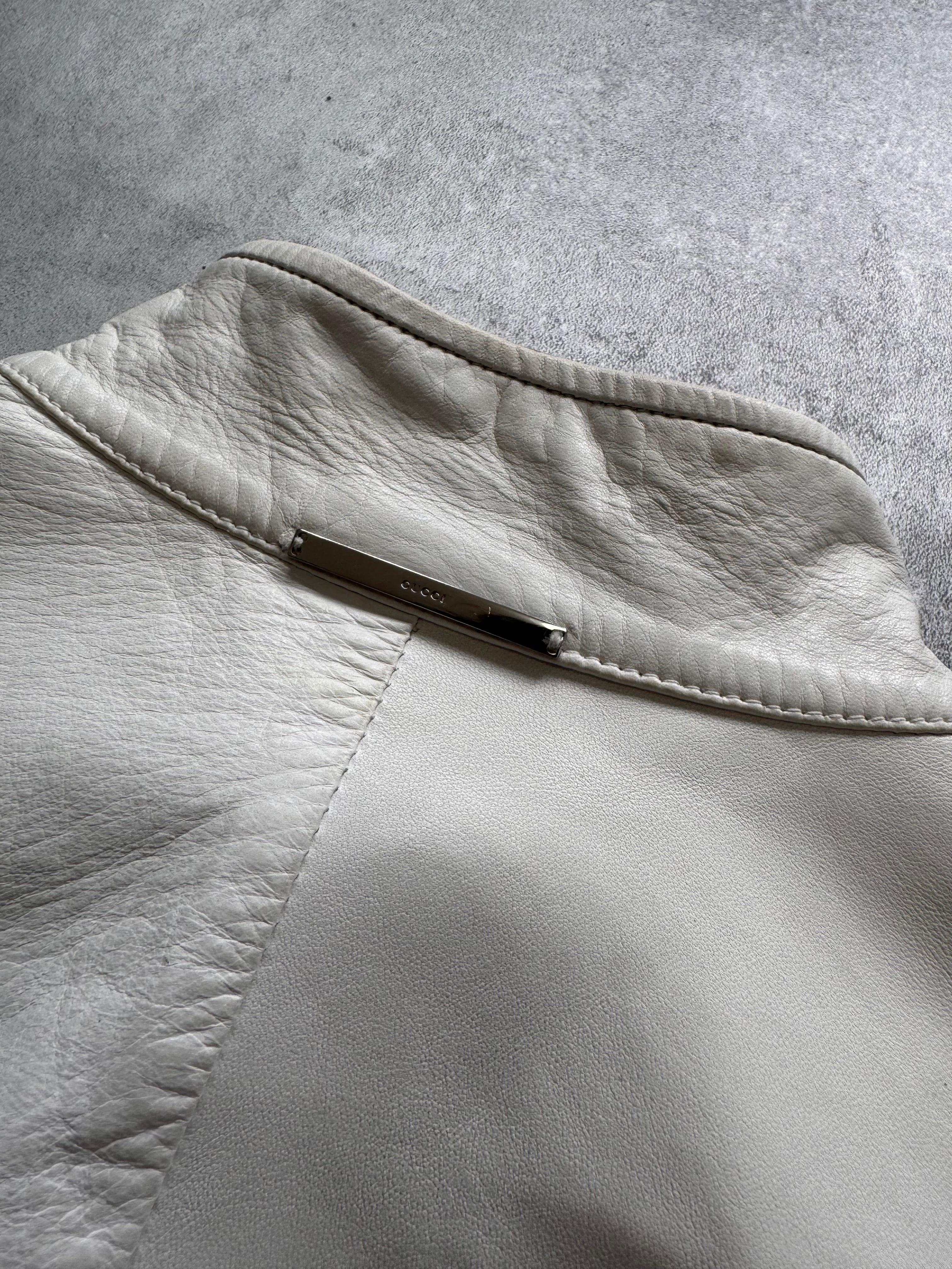 SS2000 Gucci Lambskin Leather Track Jacket