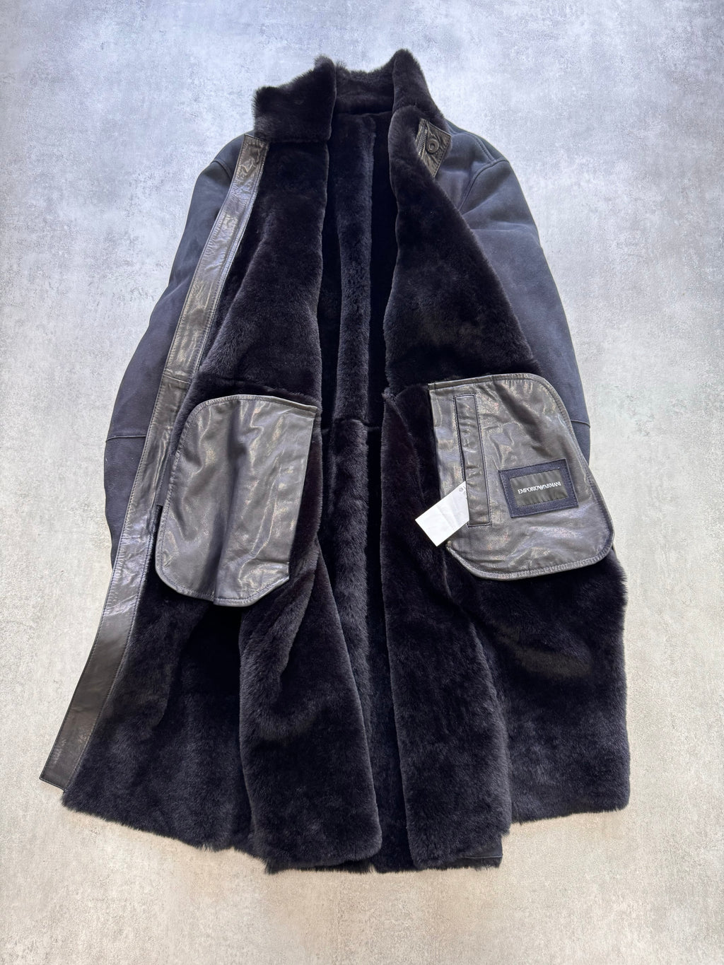 FW2018 Armani Premium Shearling Trench Coat
