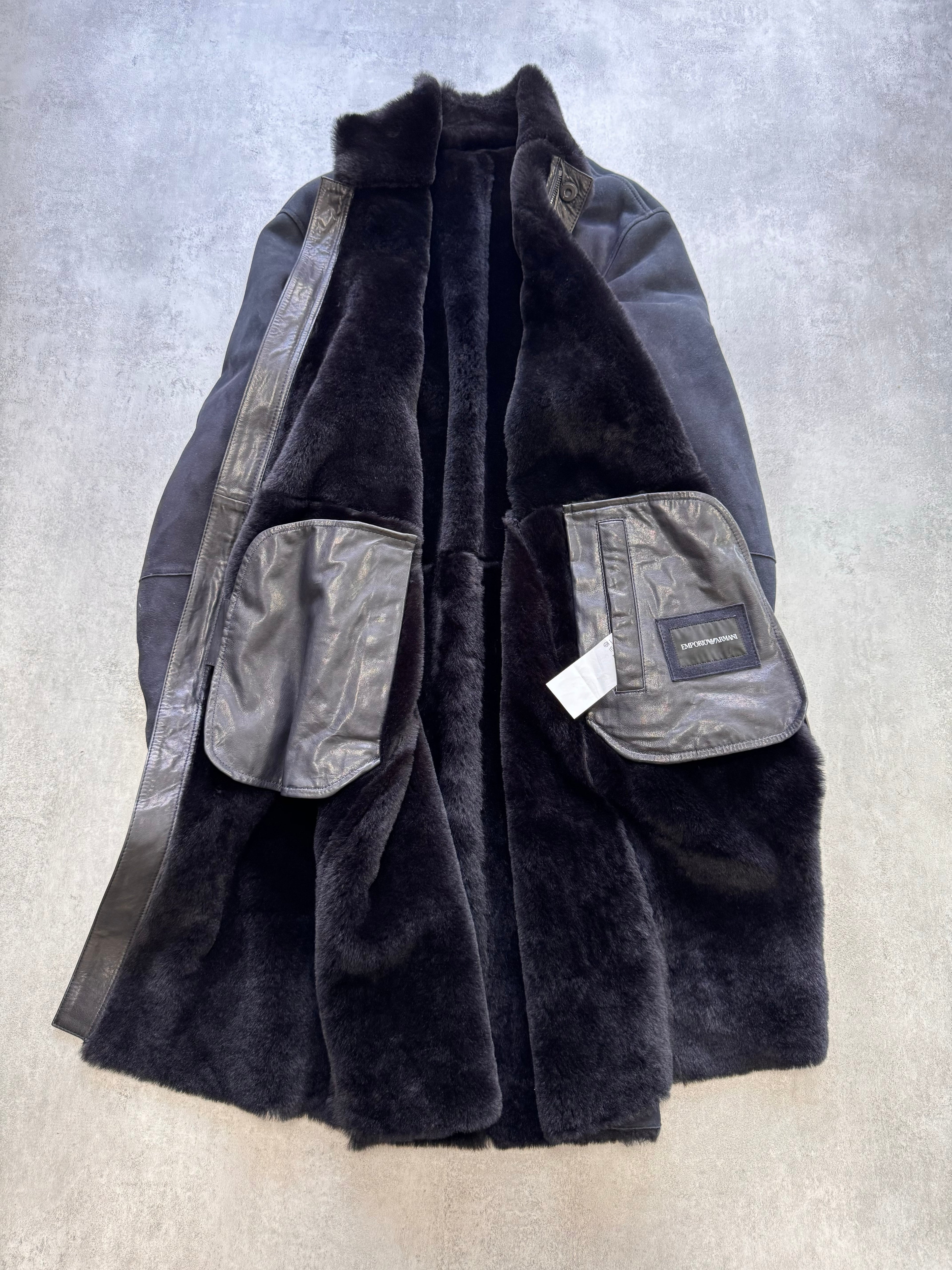 FW2018 Armani Premium Shearling Trench Coat