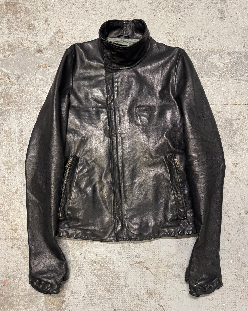 Carol Christian Poell Gloved Prosthetic Elbow Black Leather Jacket