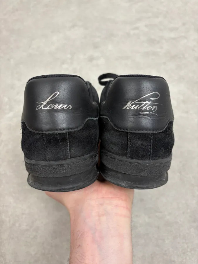 Louis Vuitton Black Suede Low-Top Sneakers kxpfBoq 6