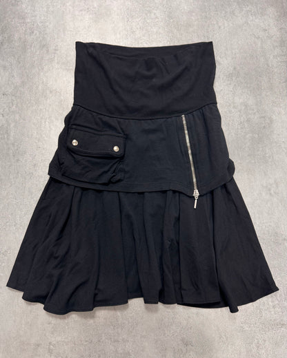 2000s Plein Sud Cargo Black Skirt (S)