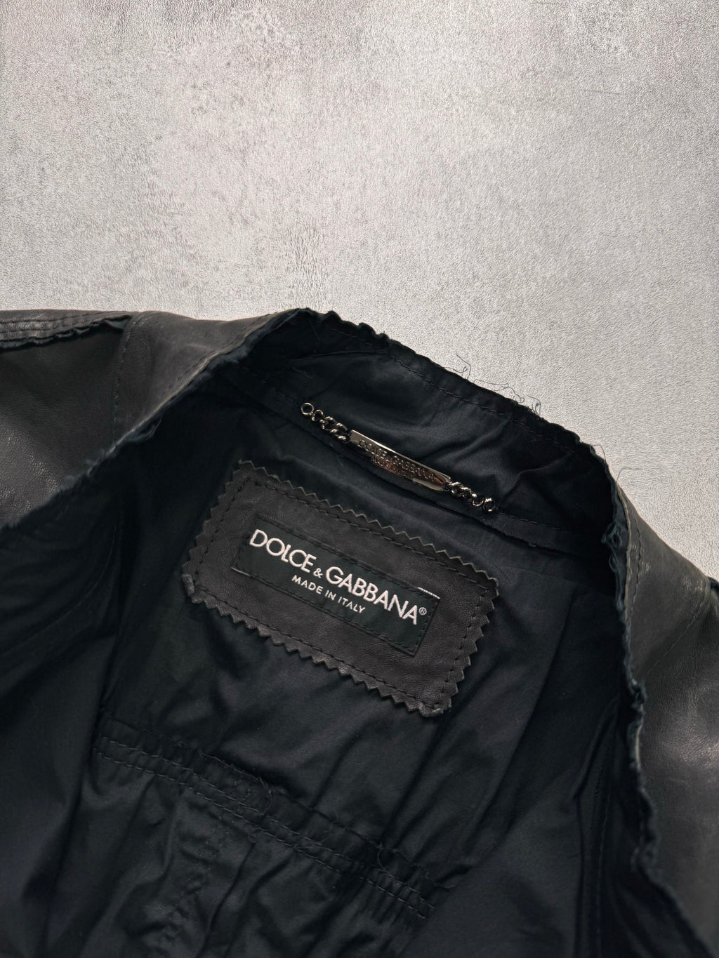 Dolce & Gabbana Discreet Obscur Leather Jacket