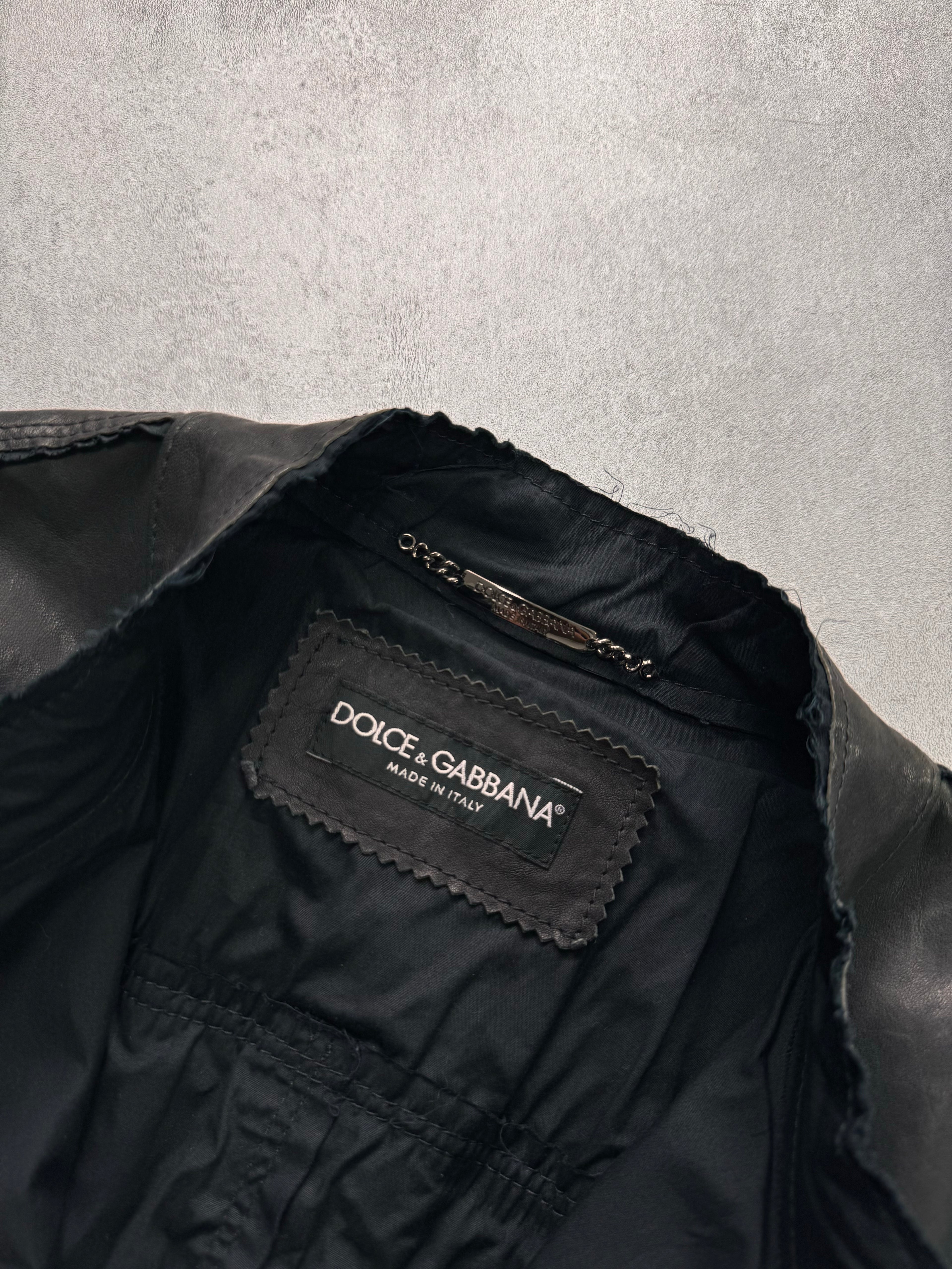 Dolce & Gabbana Discreet Obscur Leather Jacket