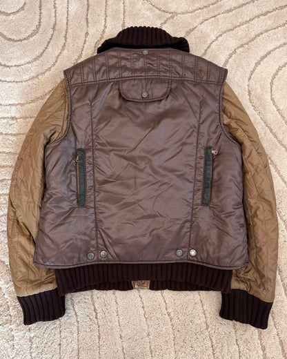 AW04 Dolce & Gabbana 2-in-1 High-Neck Bomber Jacket with detachable Vest (L)