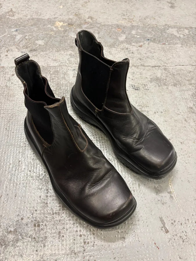 FW1999 Prada Brown Leather Vibram Boots aktytNG 3