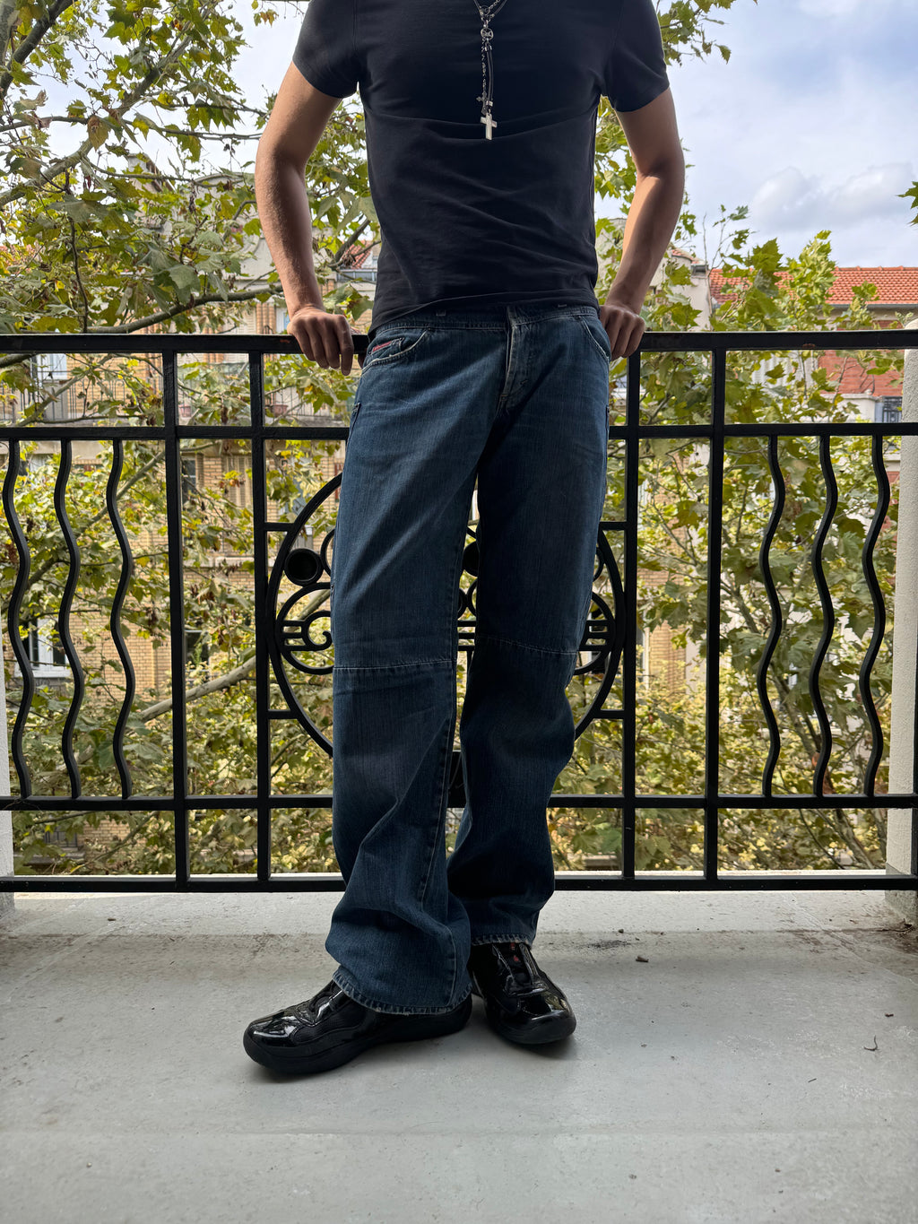 AW2003 Dolce & Gabbana Cargo Blue Denim Worker Jeans