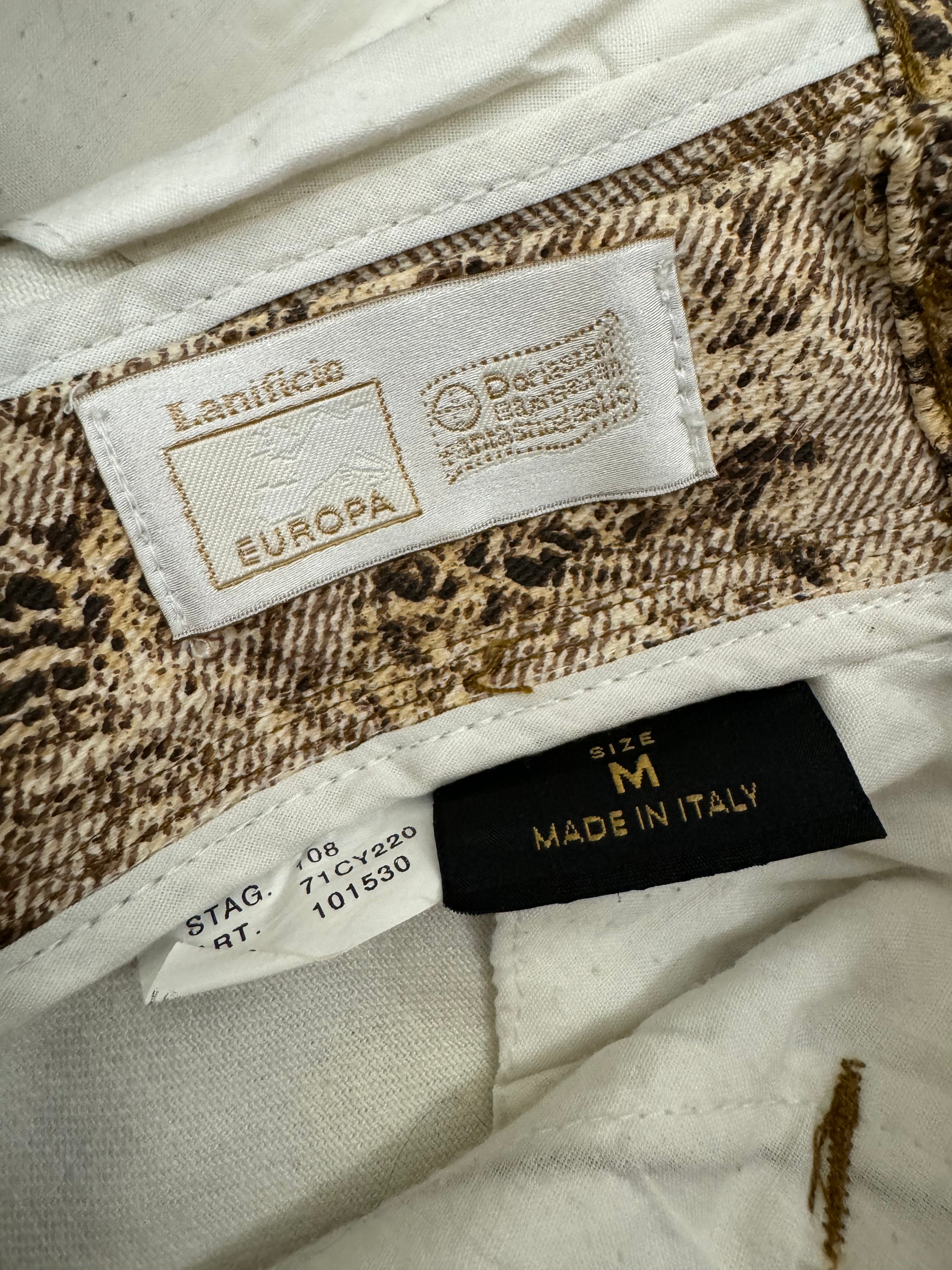 2000s Roberto Cavalli Sand Erosion Pants (S)