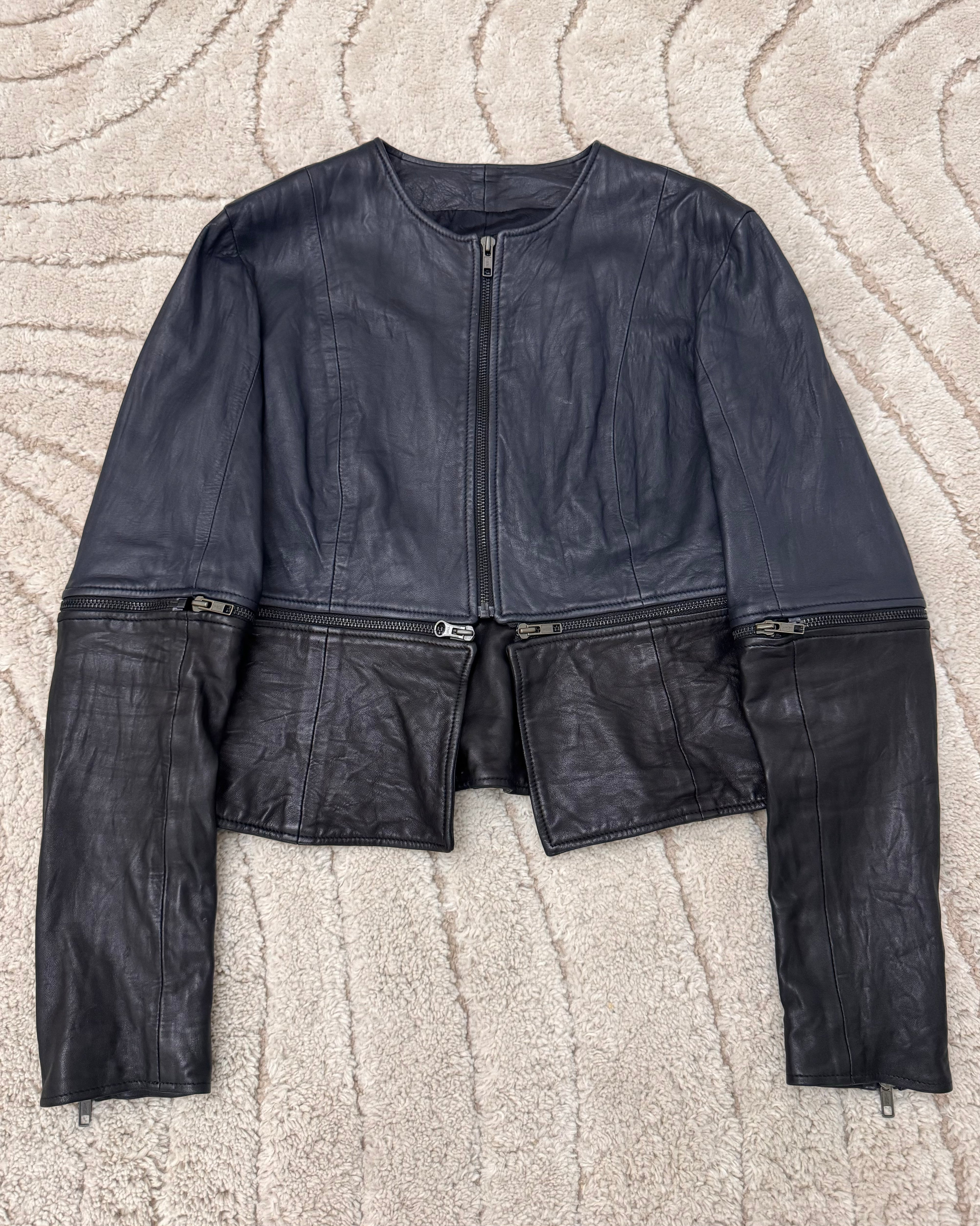 Christopher Kane Moto Multi-Zip Leather Jacket