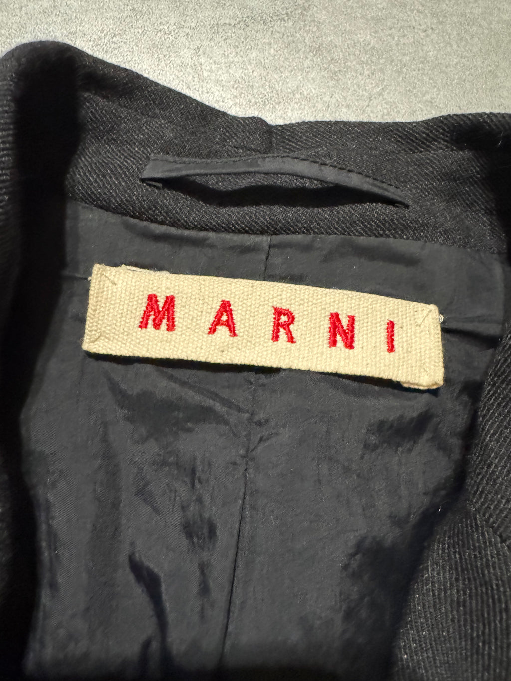 Marni Fur Calf Leather & Wool Long Jacket