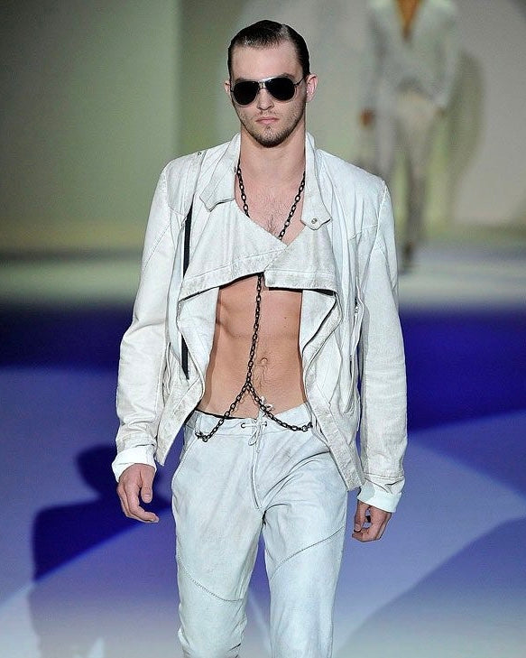 SS2011 Emporio Armani 末日机车皮夹克 (M)