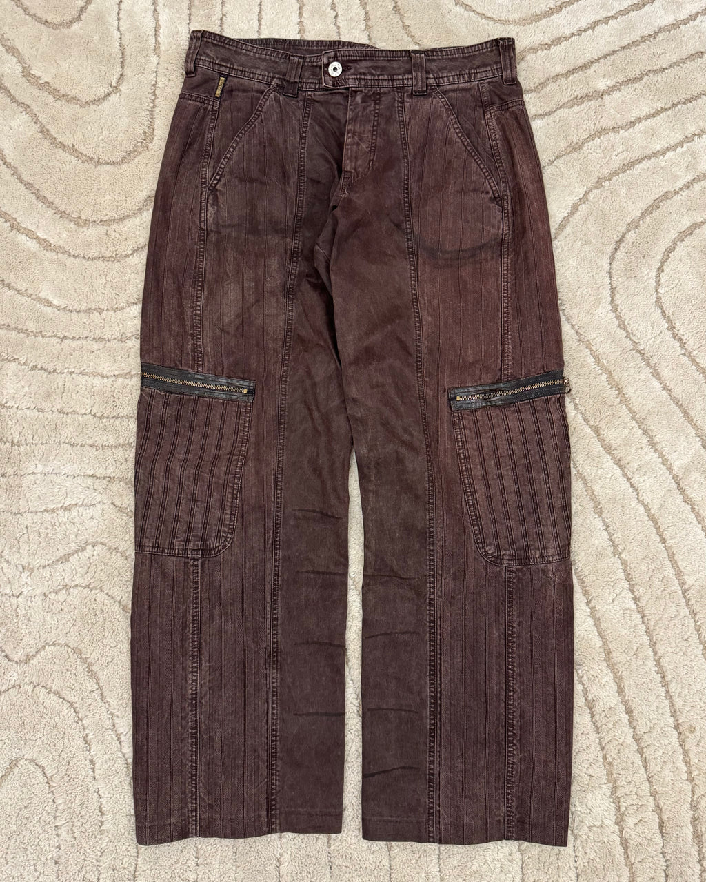 FW2019 Armani Brown Wash Wide Pants (L/XL)