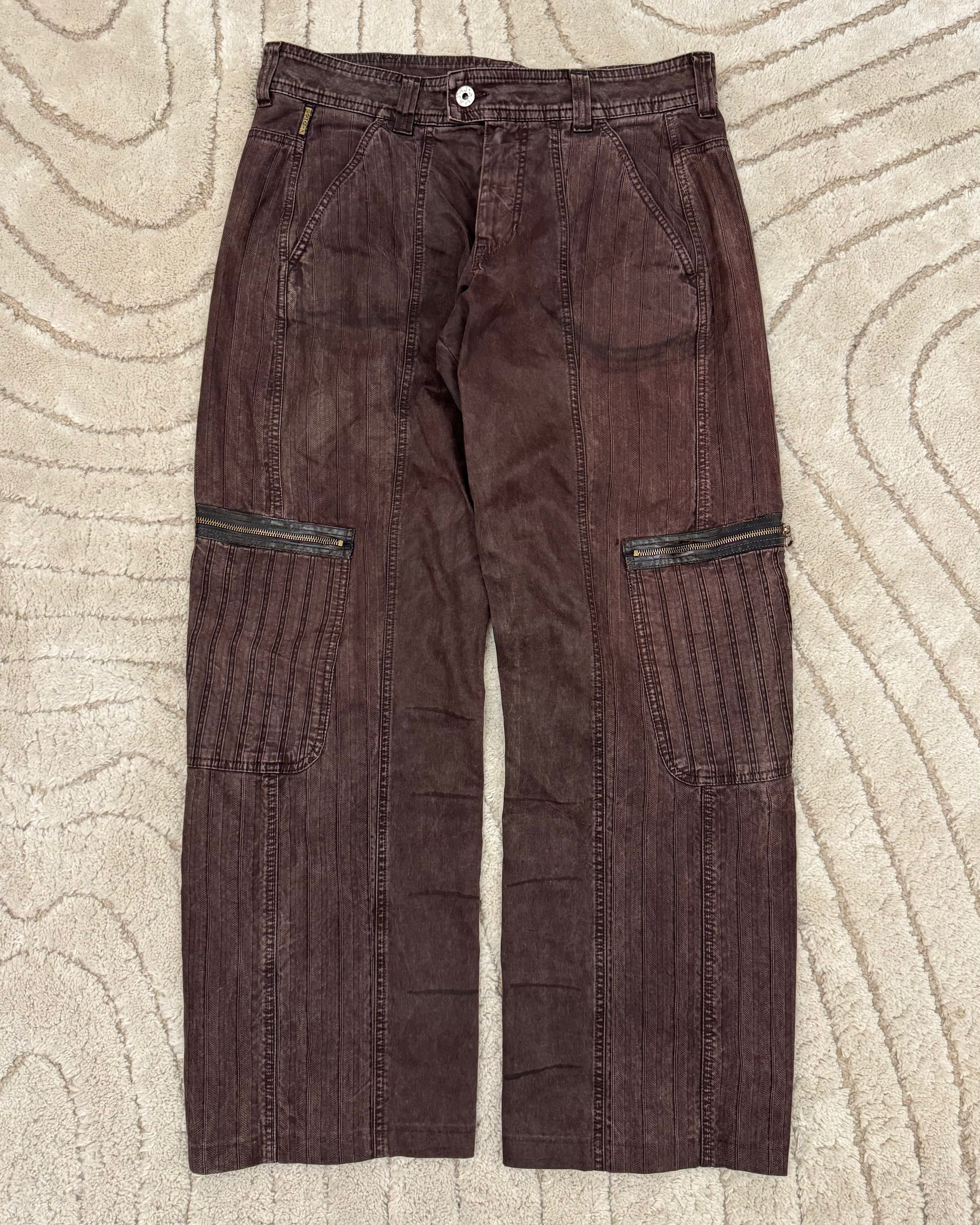 FW2019 Armani Brown Wash Wide Pants (L/XL)