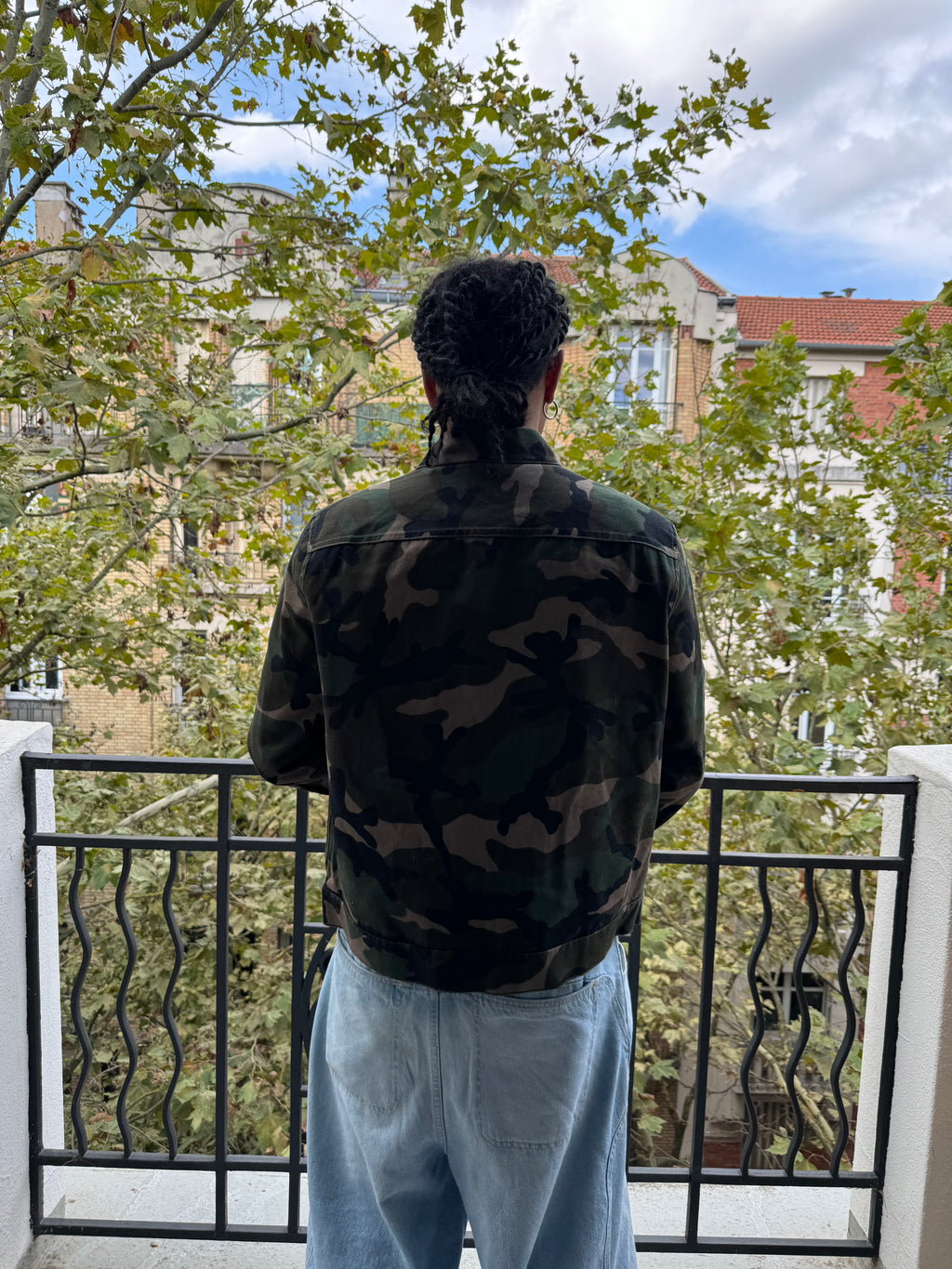 AW2020 Valentino Military Camo Light Trucker Jacket