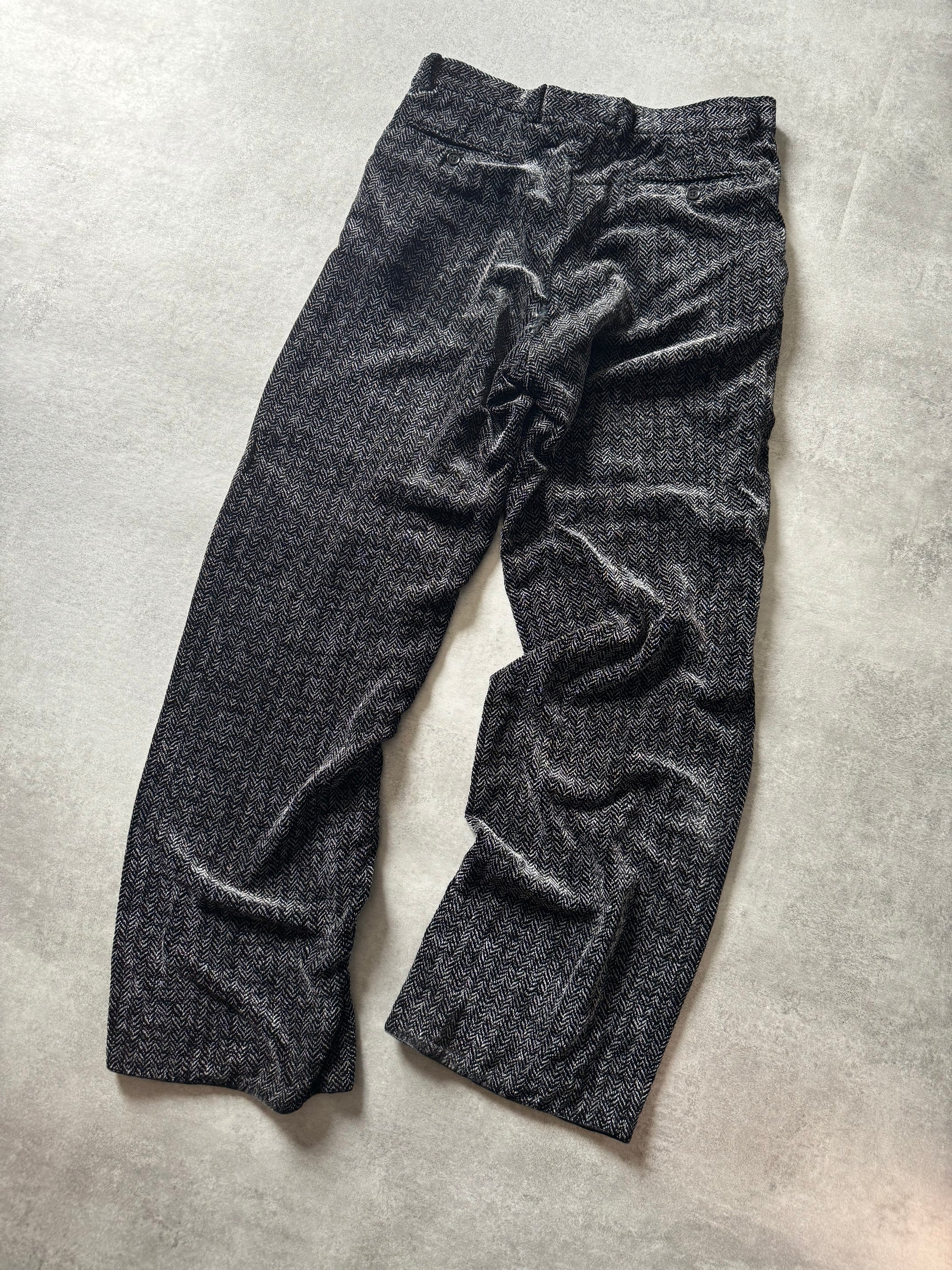 1990s Giorgio Armani Cozy Smooth Black Pants  (L) - 5