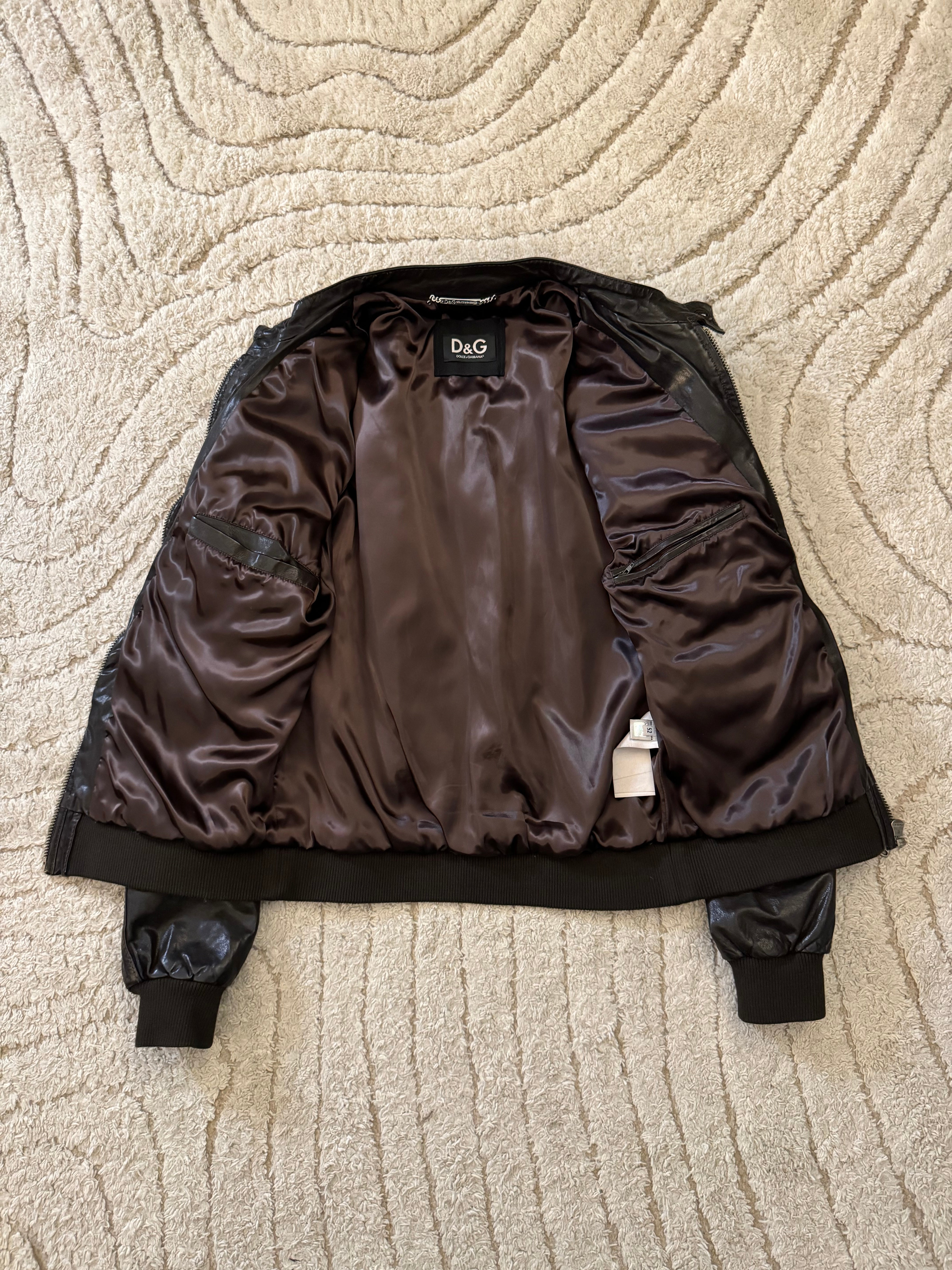 AW04 Dolce & Gabbana Army Multi-Pocket Leather Jacket (M) – Dolce