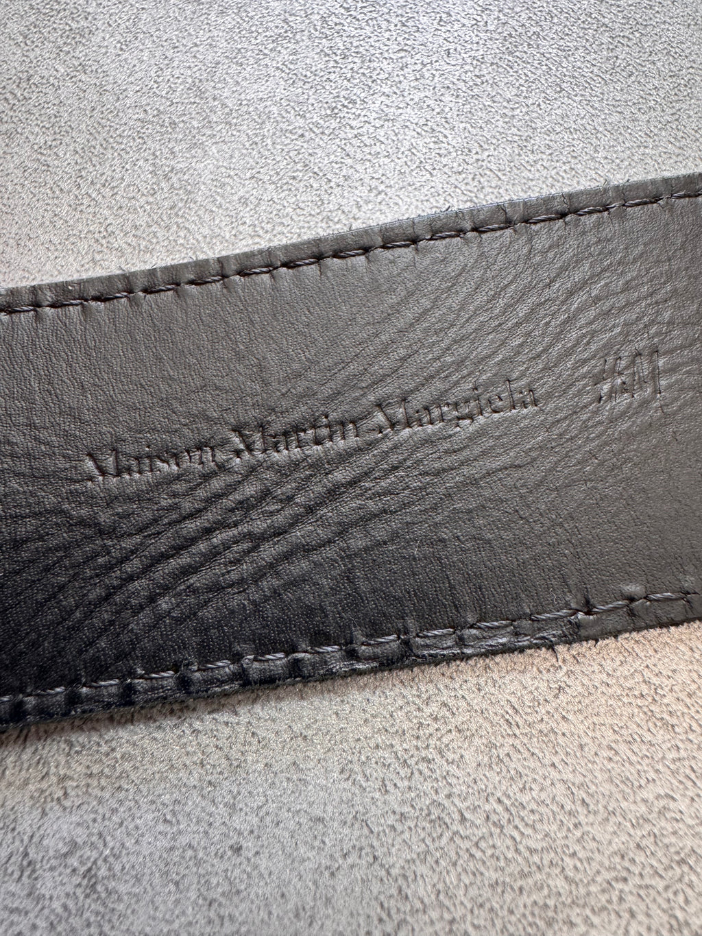 AW2012 Maison Margiela H&M Hand Painted White Cracked Re-edition Belt