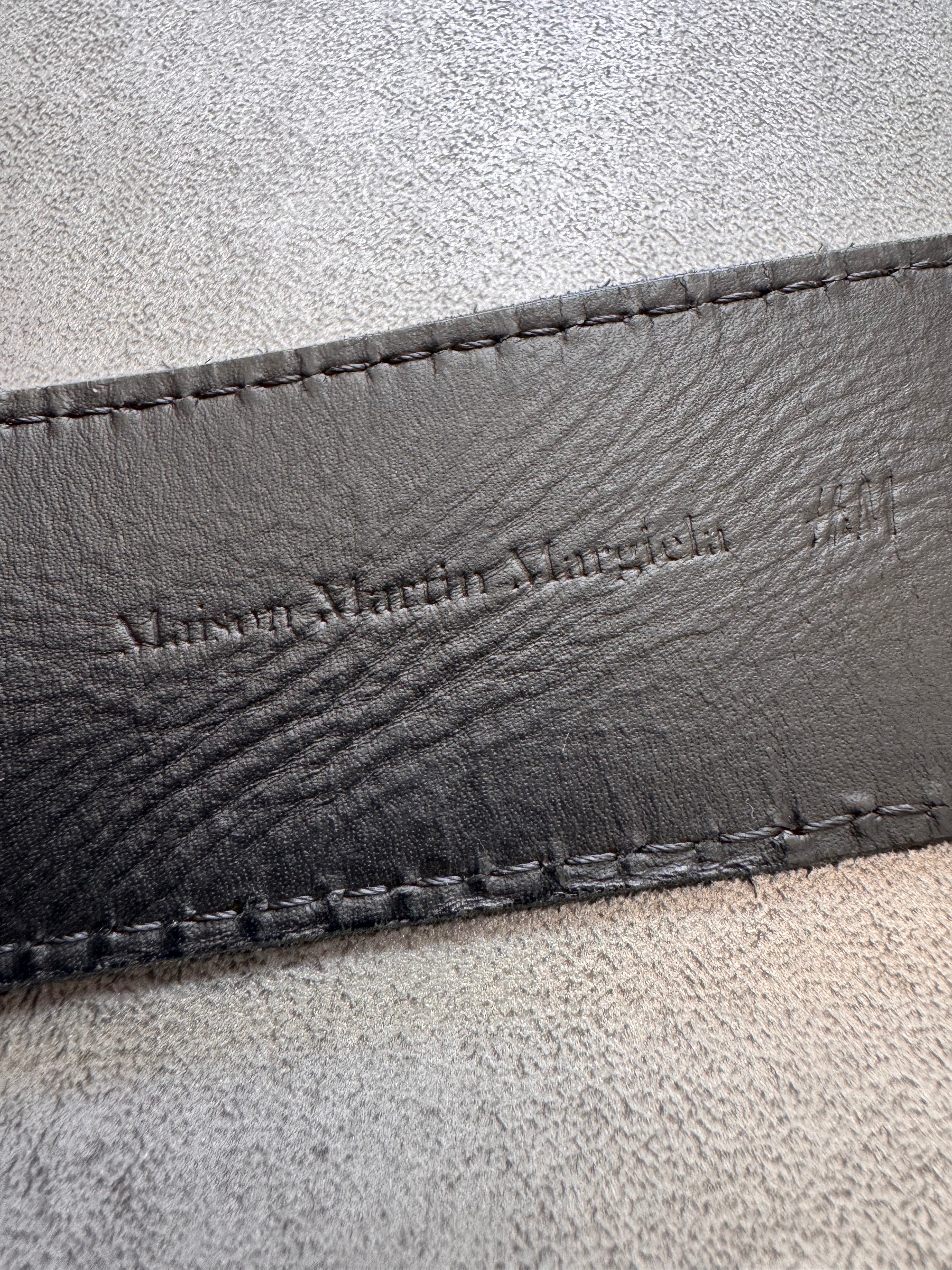 AW2012 Maison Margiela H&M Hand Painted White Cracked Re-edition Belt