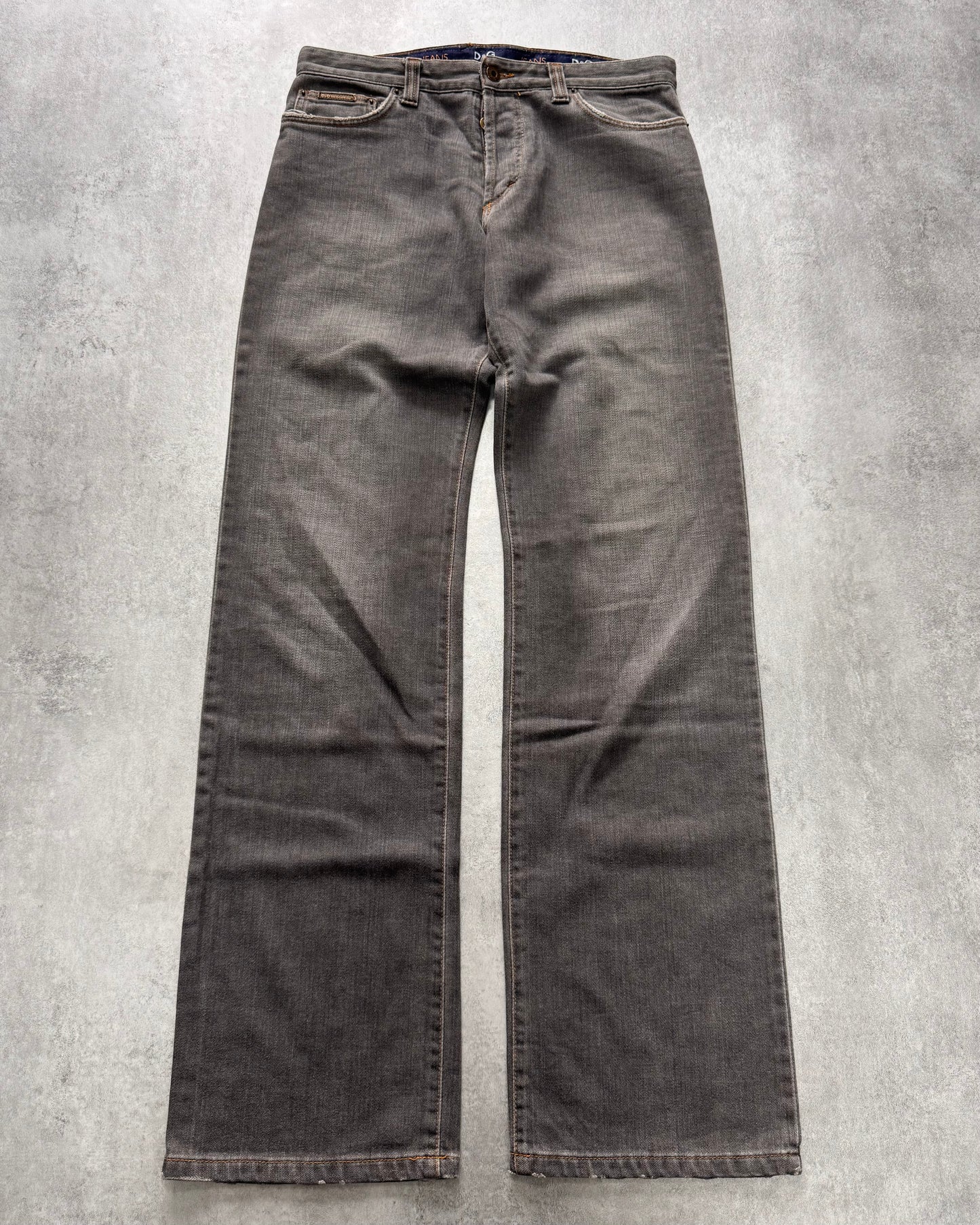 AW2003 Dolce & Gabbana Sun Faded Grey Denim Jeans (M)