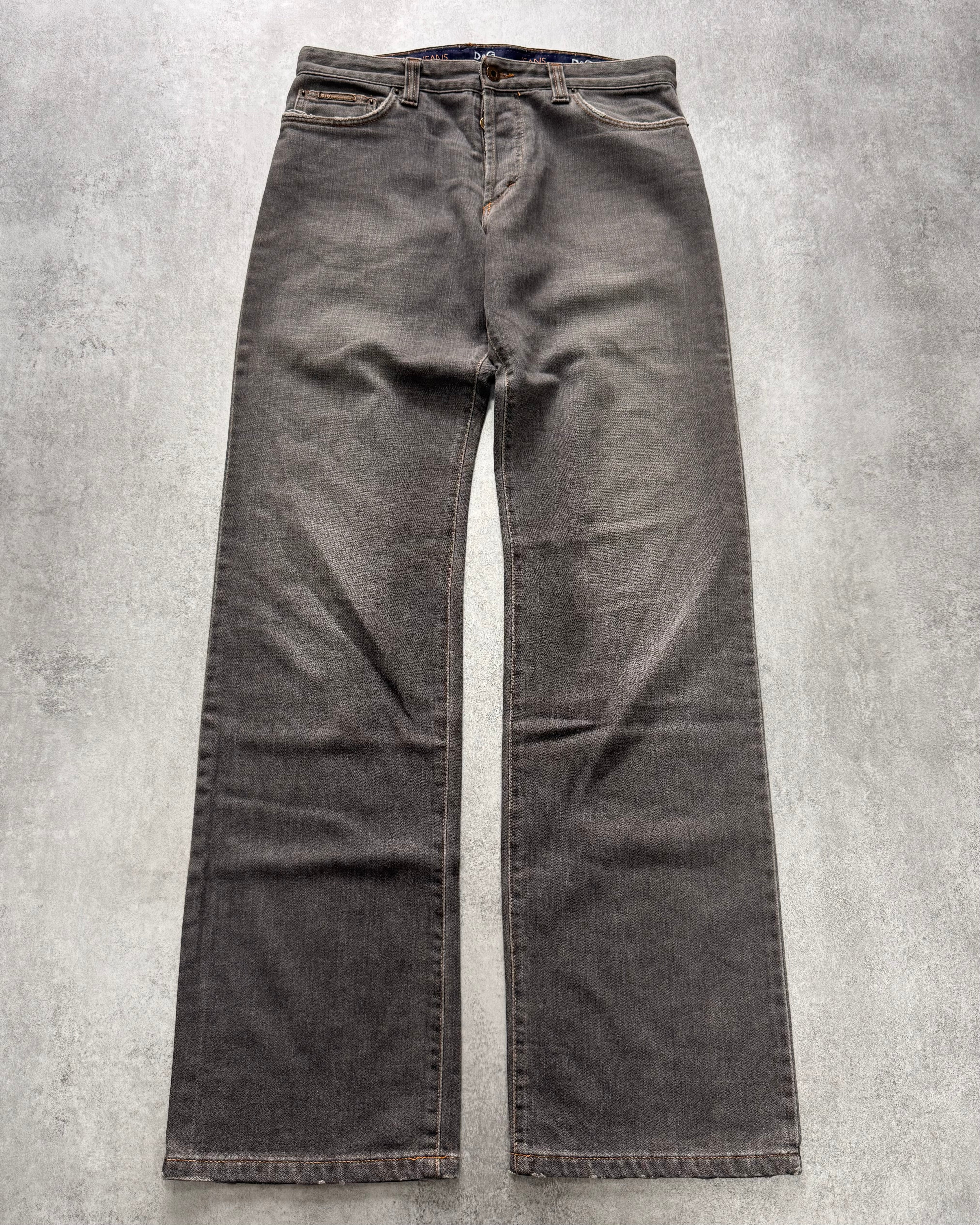 AW2003 Dolce & Gabbana Sun Faded Grey Denim Jeans