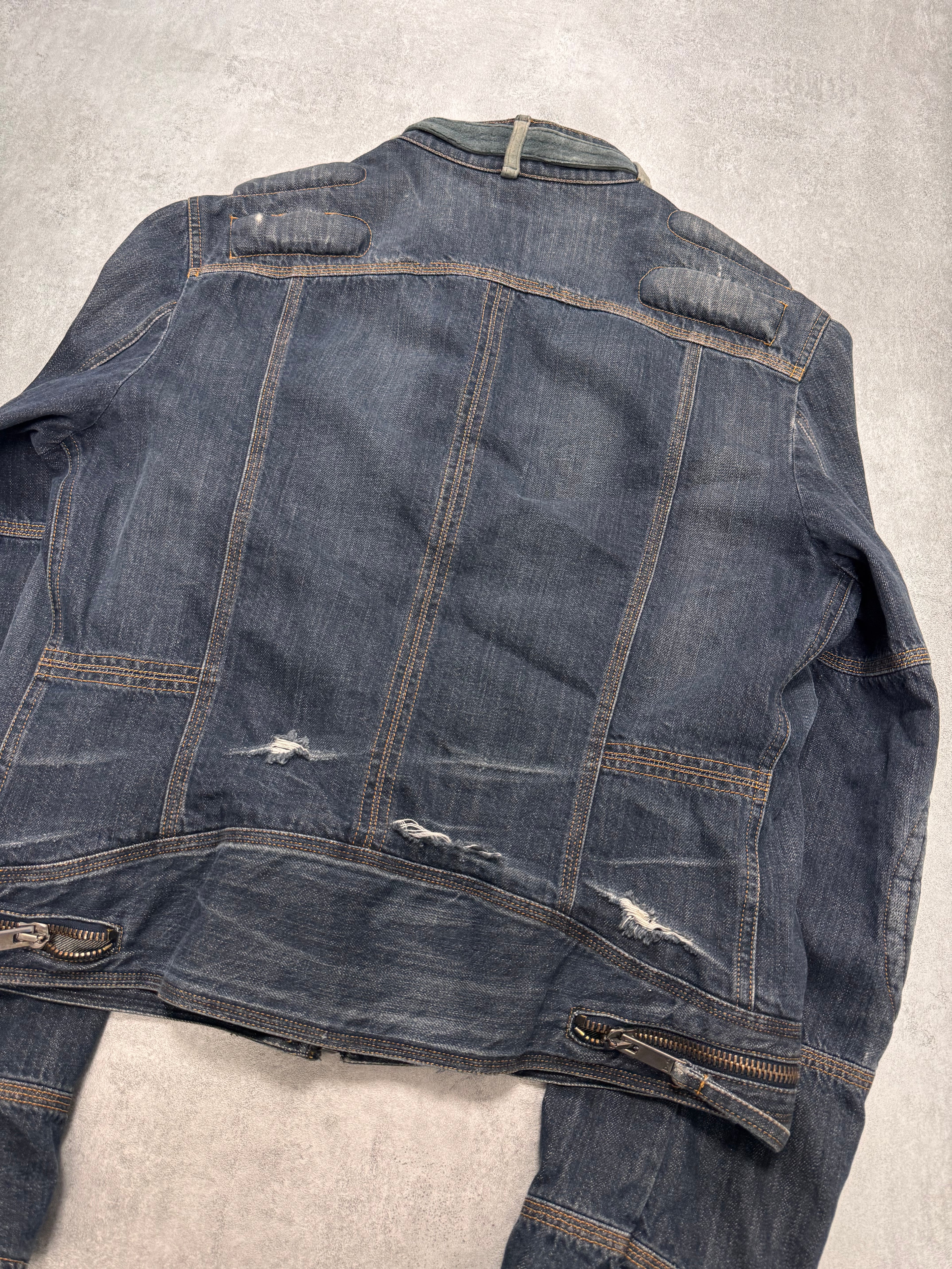 AW2004 Dolce & Gabbana Astro Biker Cafe Denim Jacket