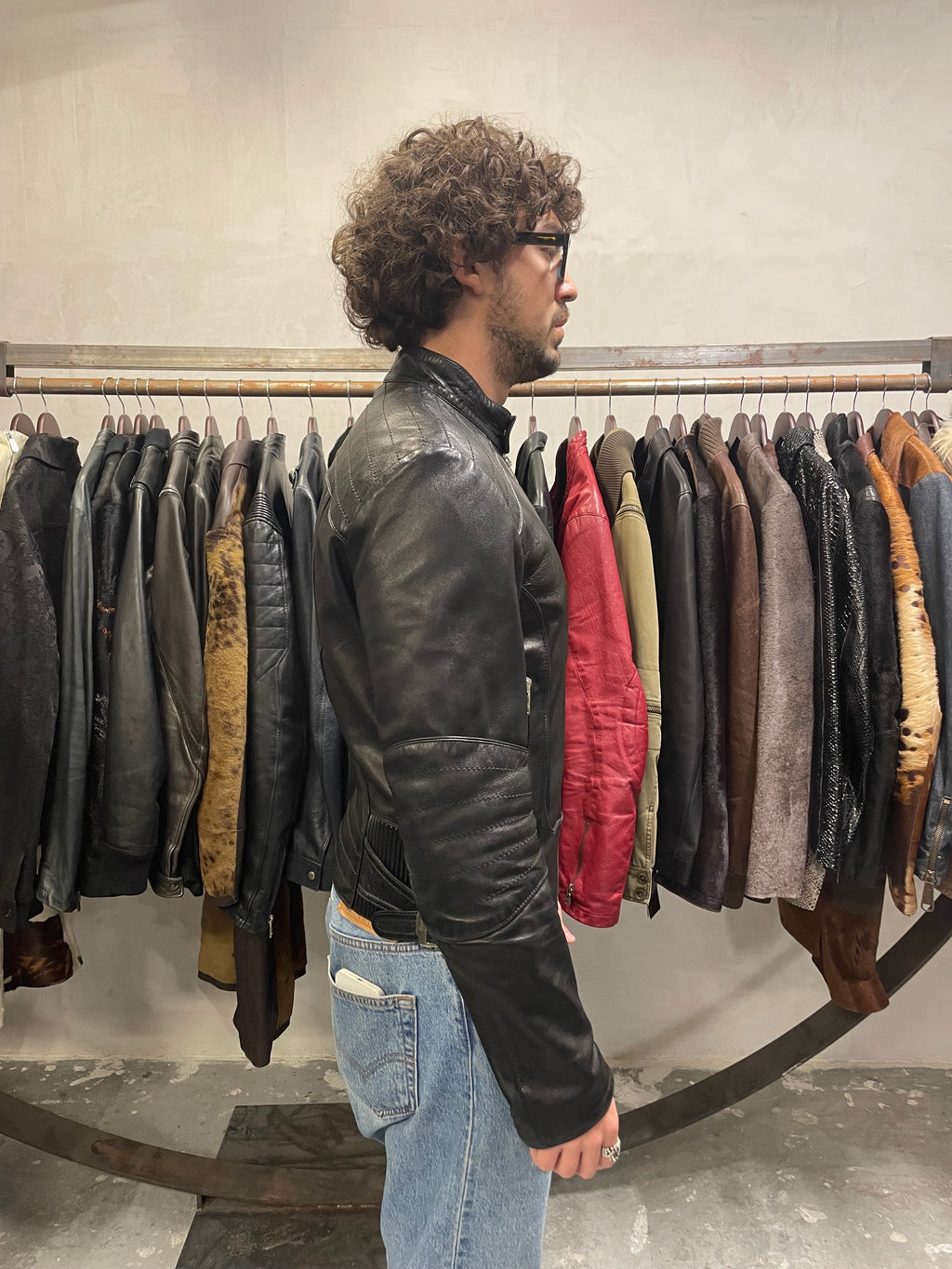 2000s Gucci Biker Black Leather Jacket