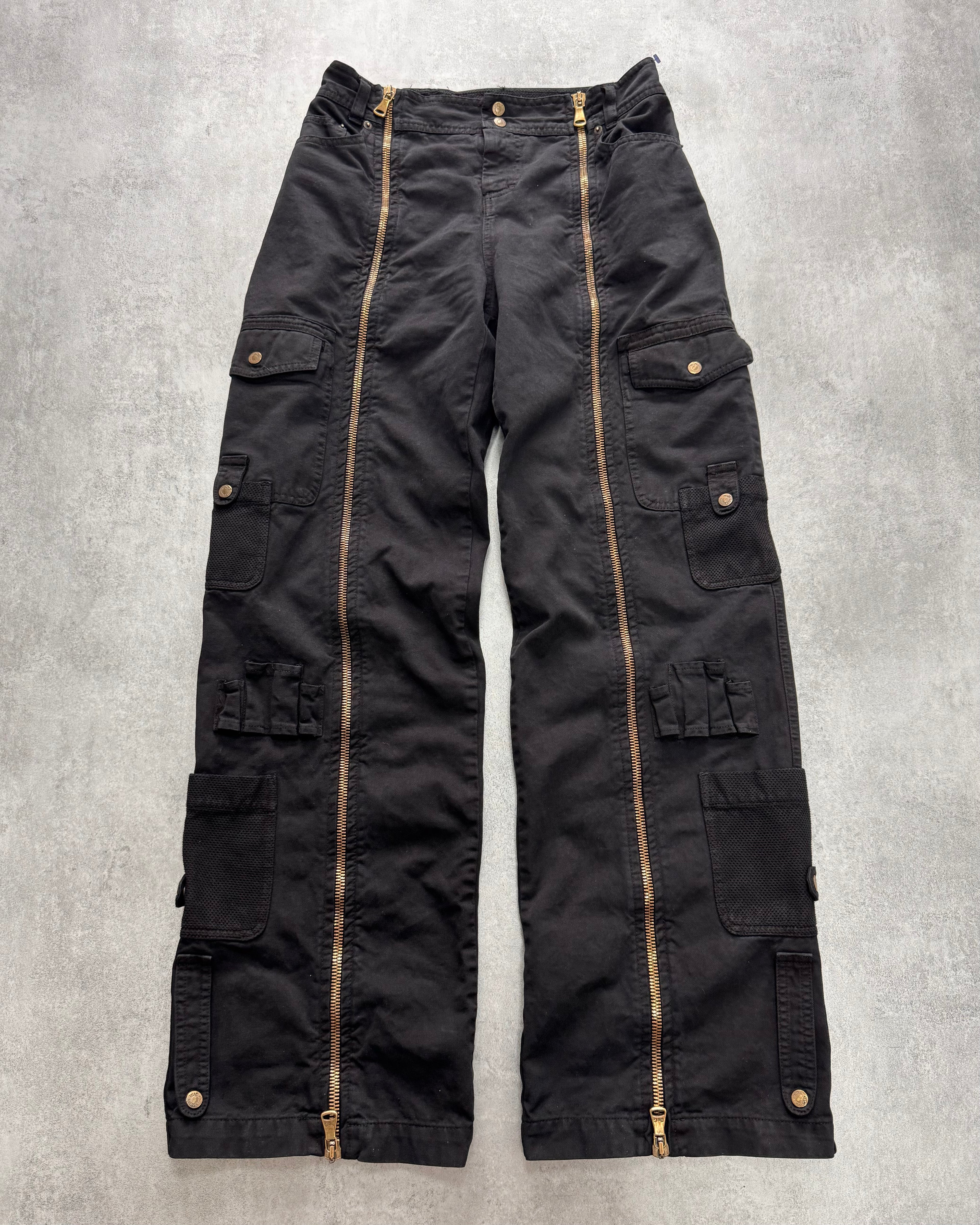 SS2003 Dolce &amp; Gabbana 全拉链飞行员工装裤 (M)